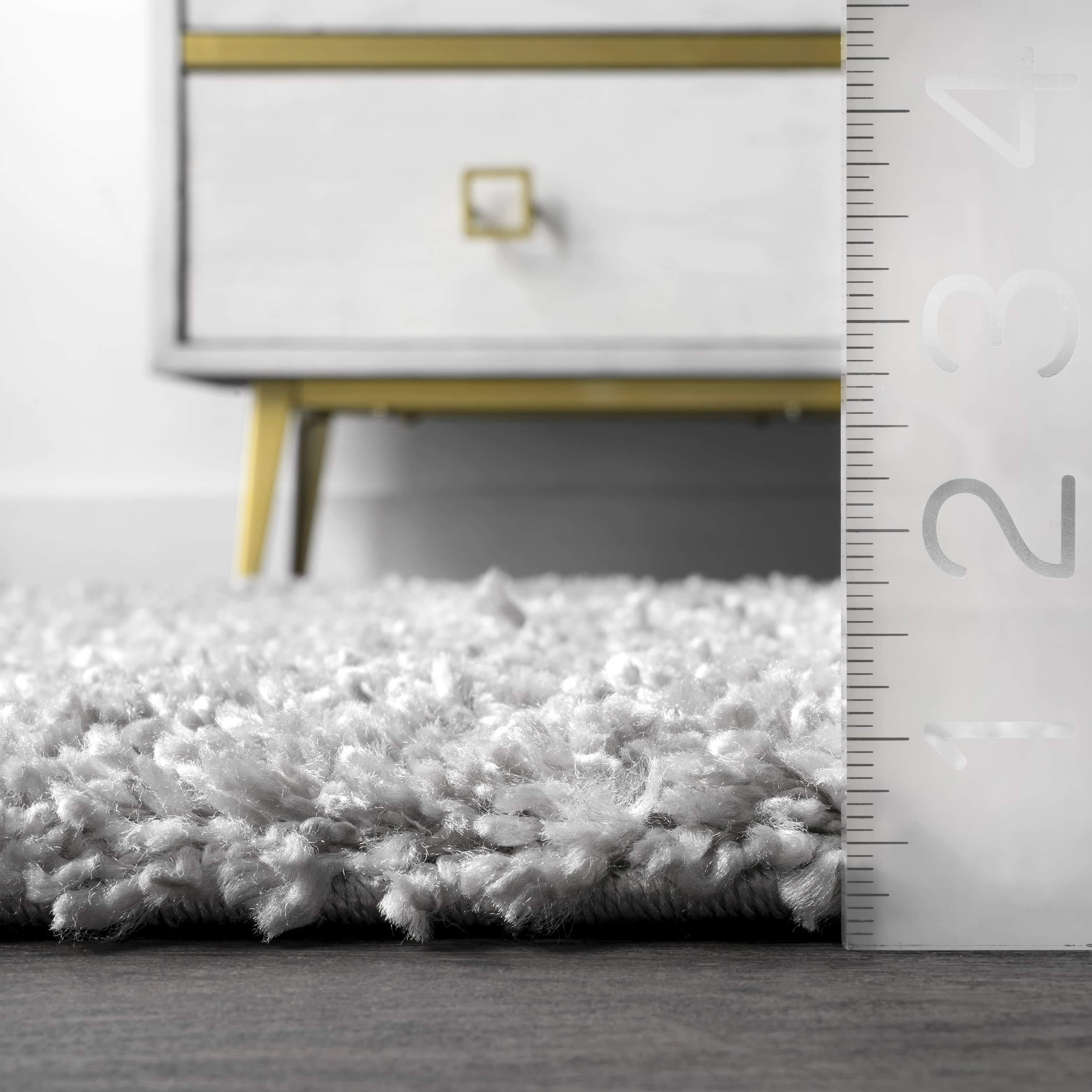 Solid Shag Rug | Light Grey - Image 5