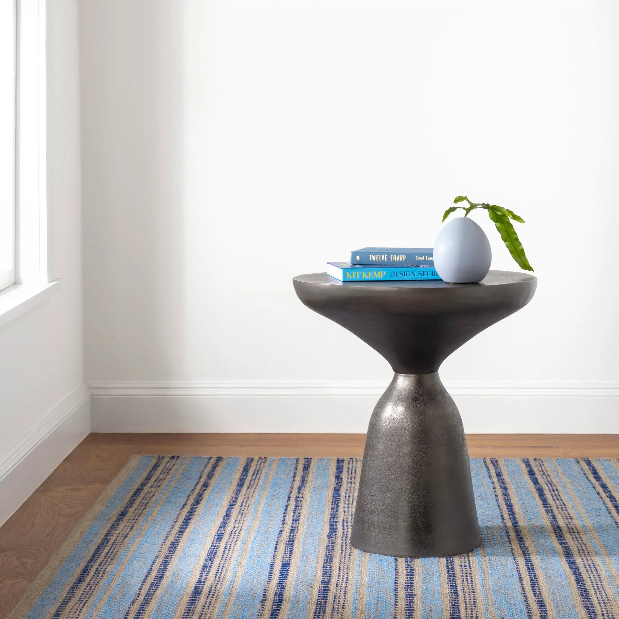 Sooner Than Later Handwoven Indoor/Outdoor Rug | Blue - Image 2