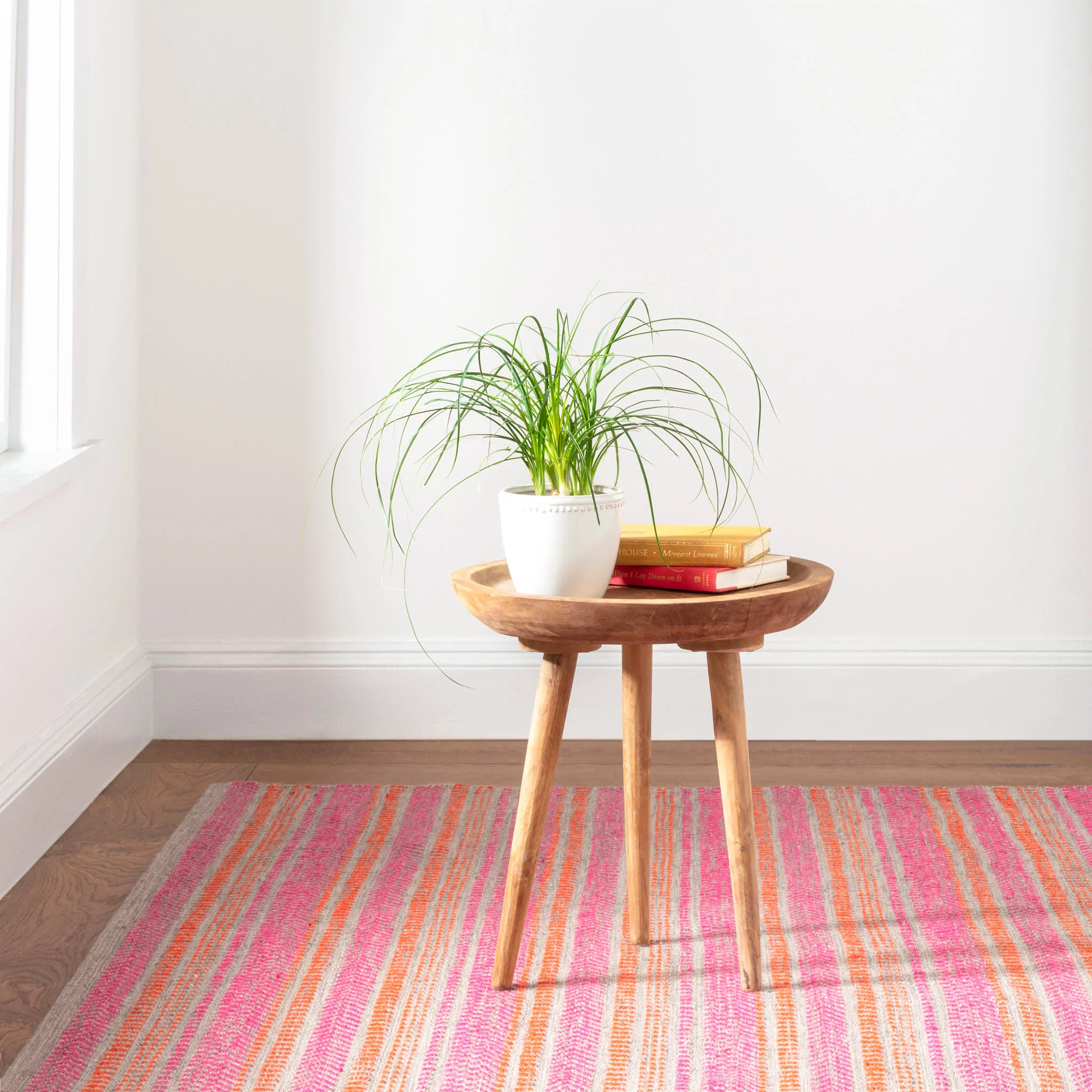 Sooner Than Later Handwoven Indoor/Outdoor Rug | Pink - Image 2