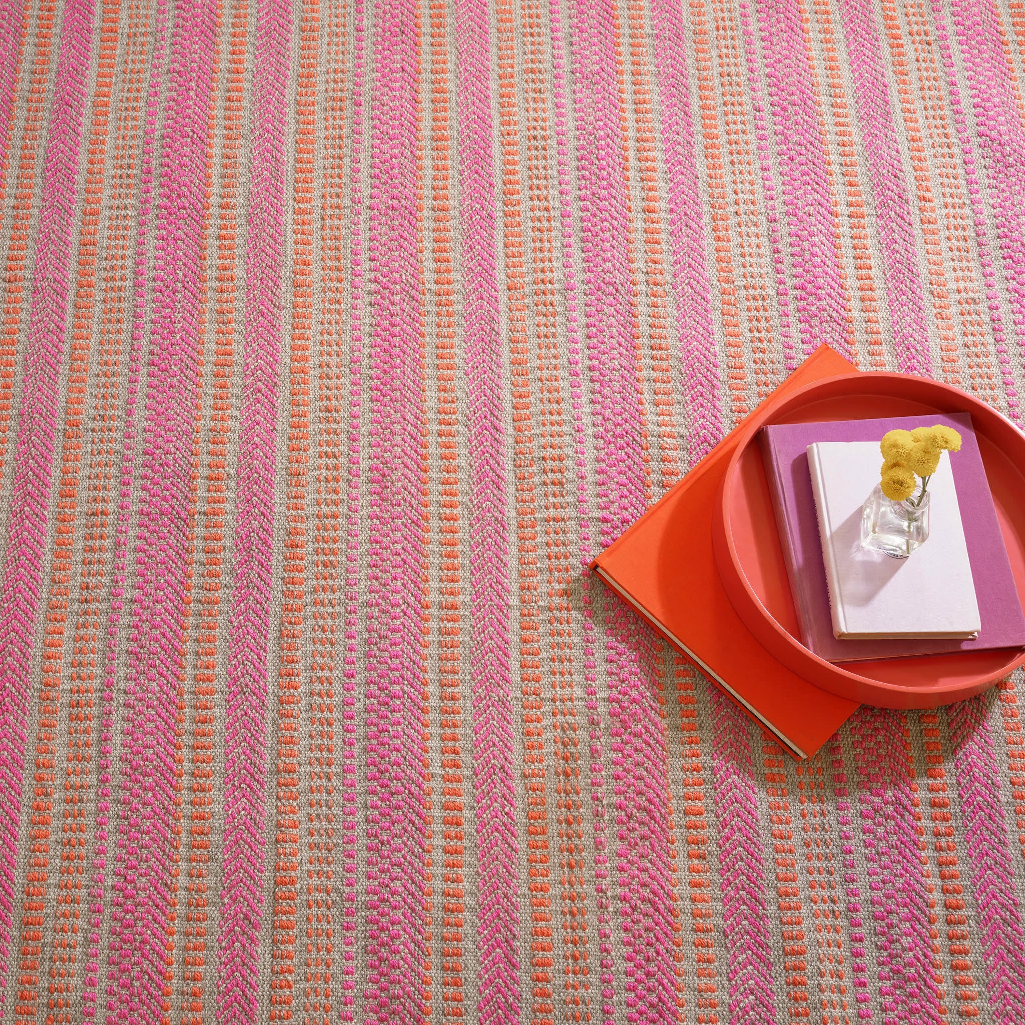 Sooner Than Later Handwoven Indoor/Outdoor Rug | Pink - Image 3