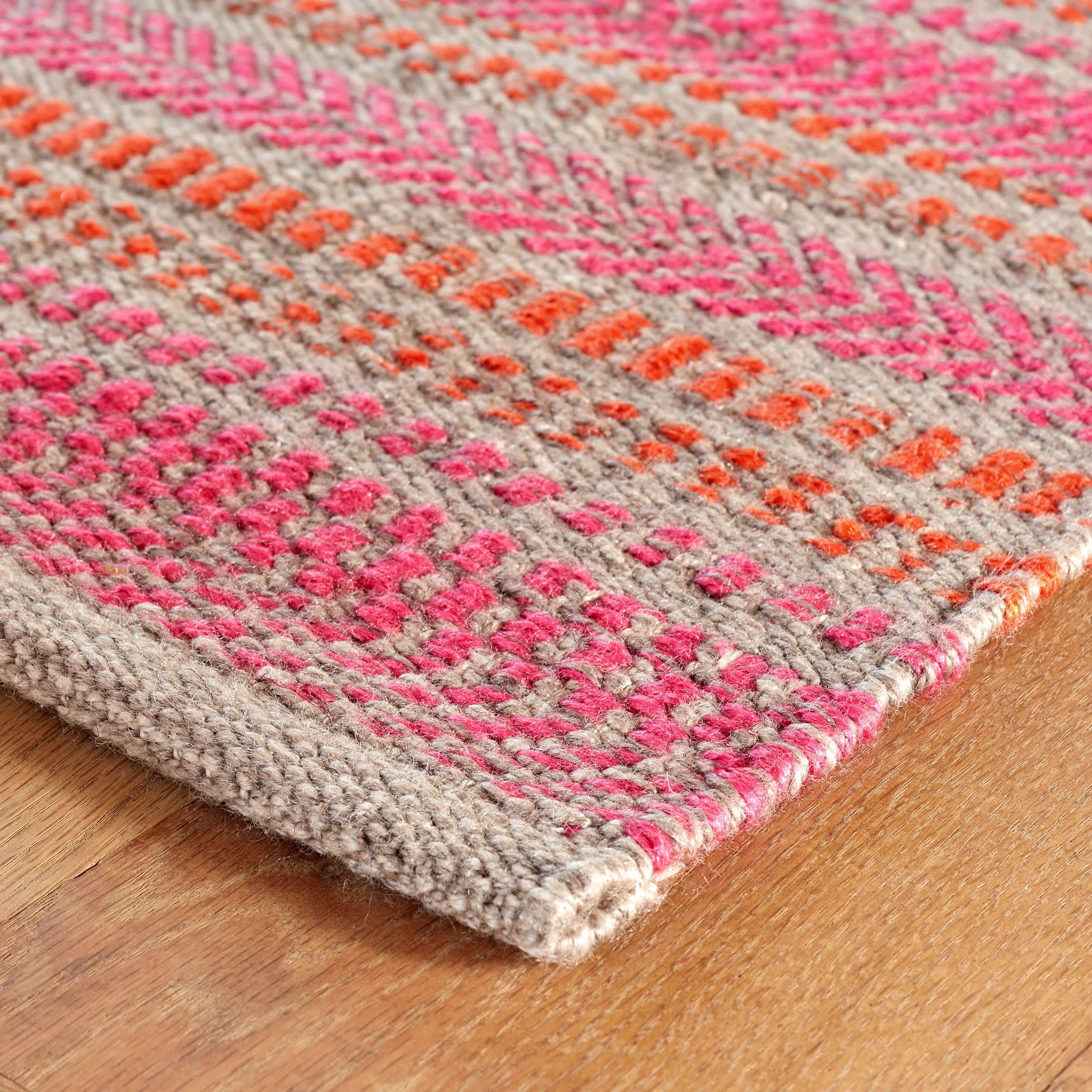Sooner Than Later Handwoven Indoor/Outdoor Rug | Pink - Image 4