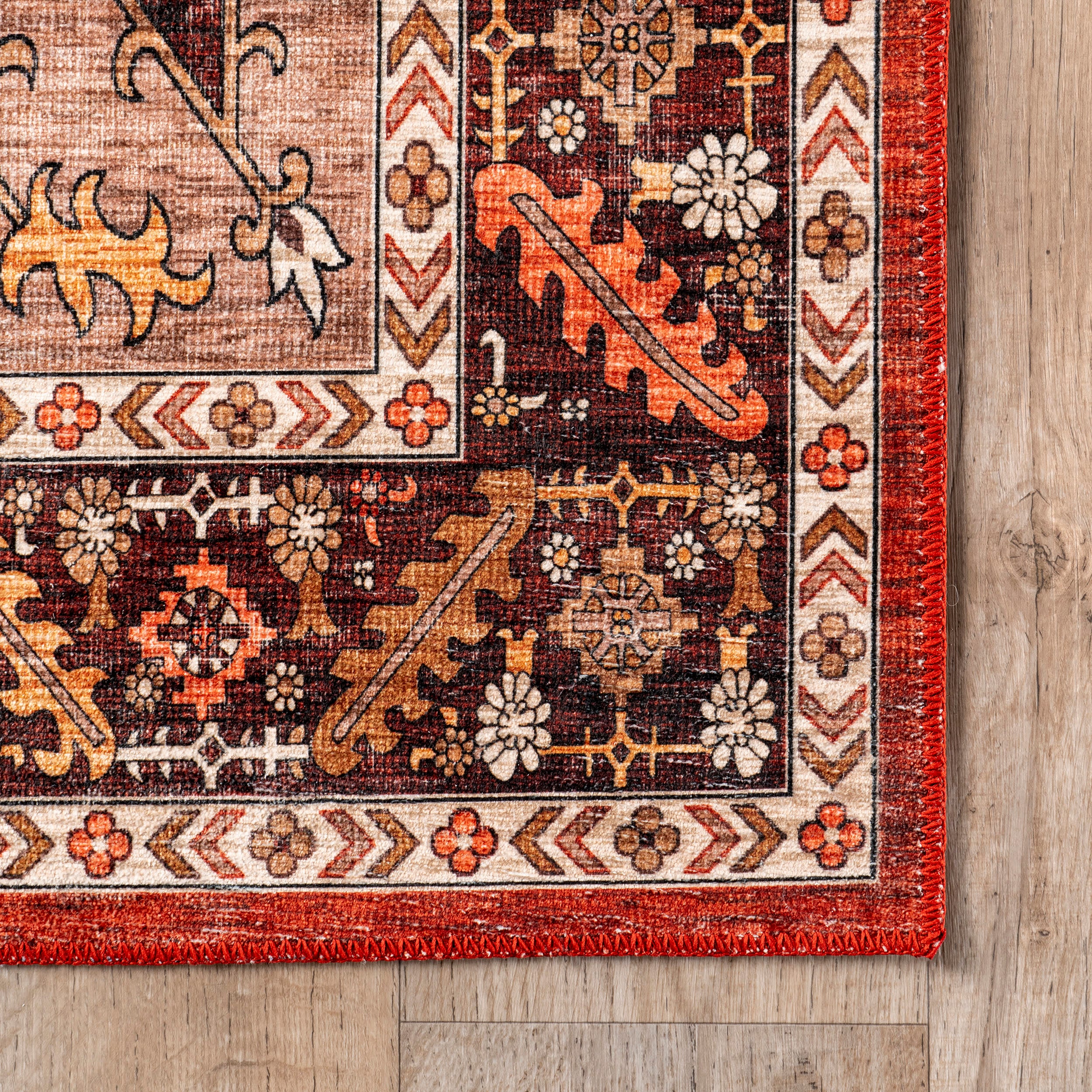 Soraya Spill Proof Washable Rug | Red - Image 3