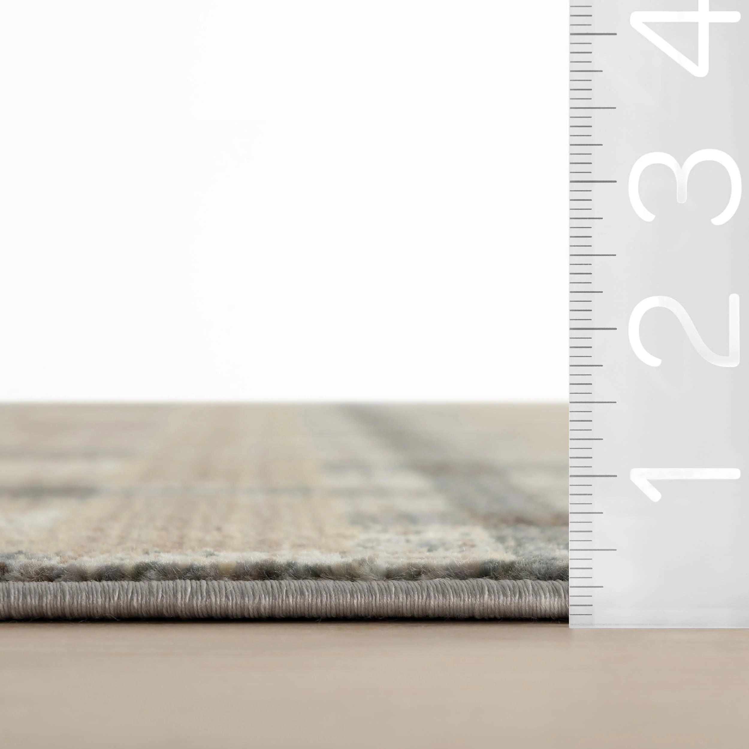 Sorelle Modern Plaid Rug | Beige - Image 6