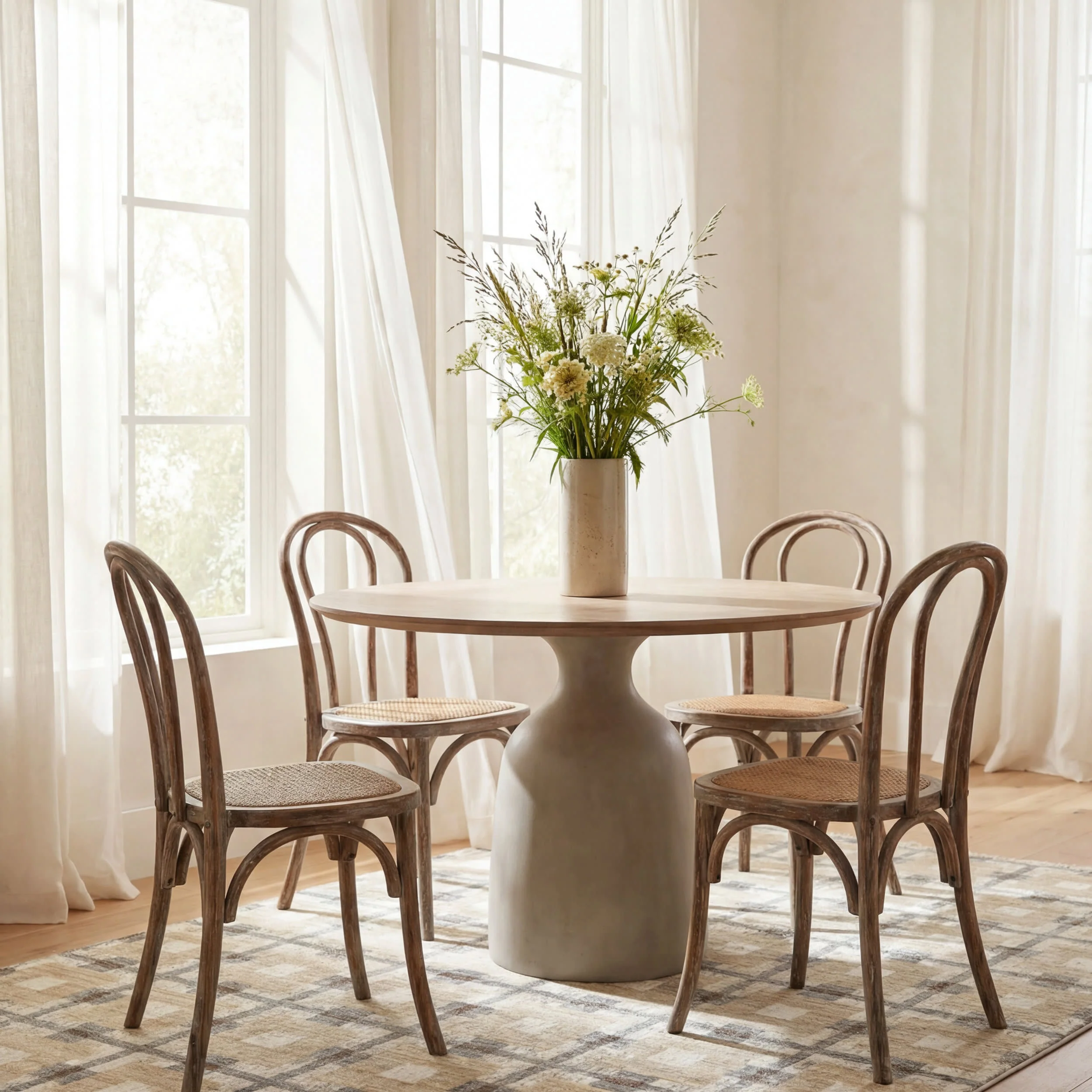 Sorelle Modern Plaid Rug | Beige - Image 7