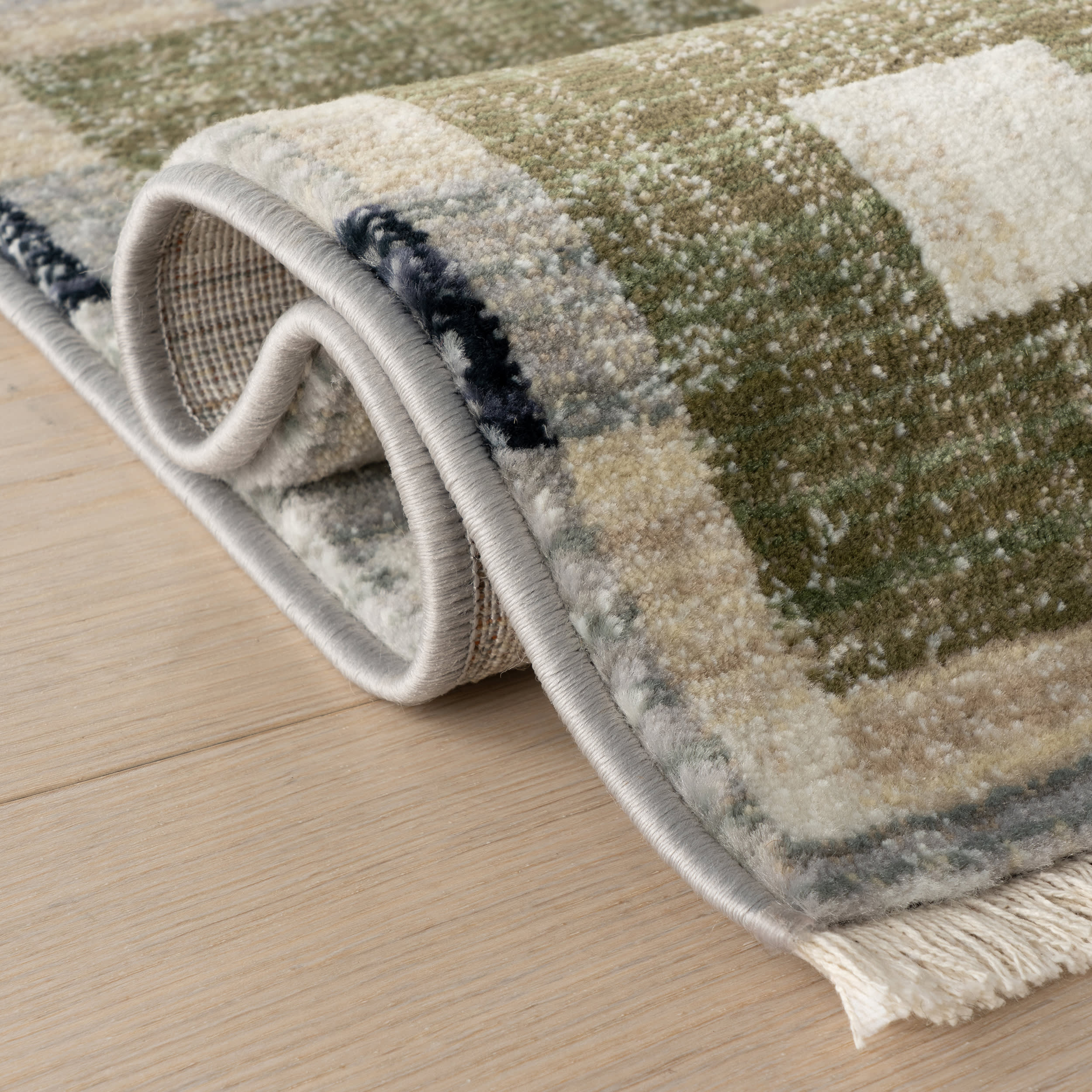 Sorelle Modern Plaid Rug | Green - Image 10