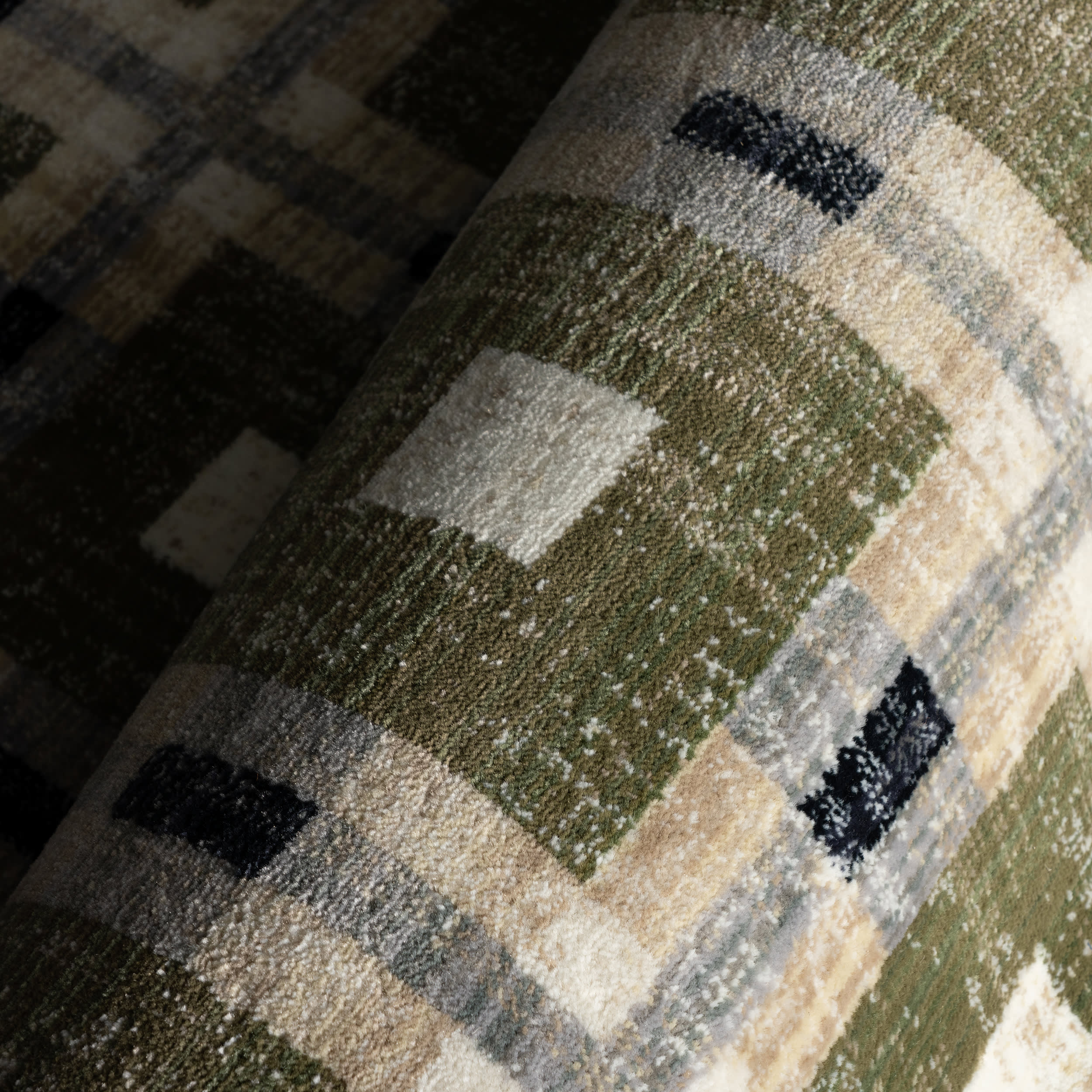 Sorelle Modern Plaid Rug | Green - Image 3