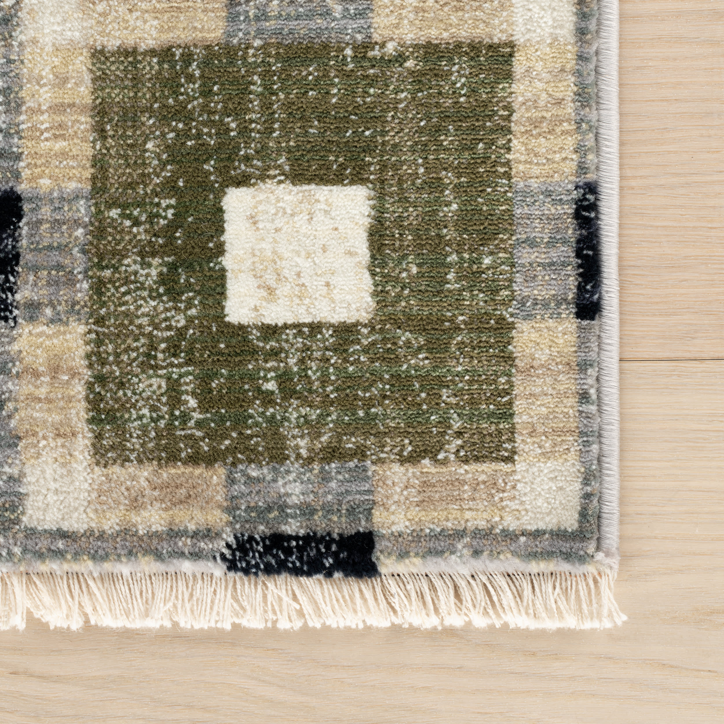 Sorelle Modern Plaid Rug | Green - Image 4