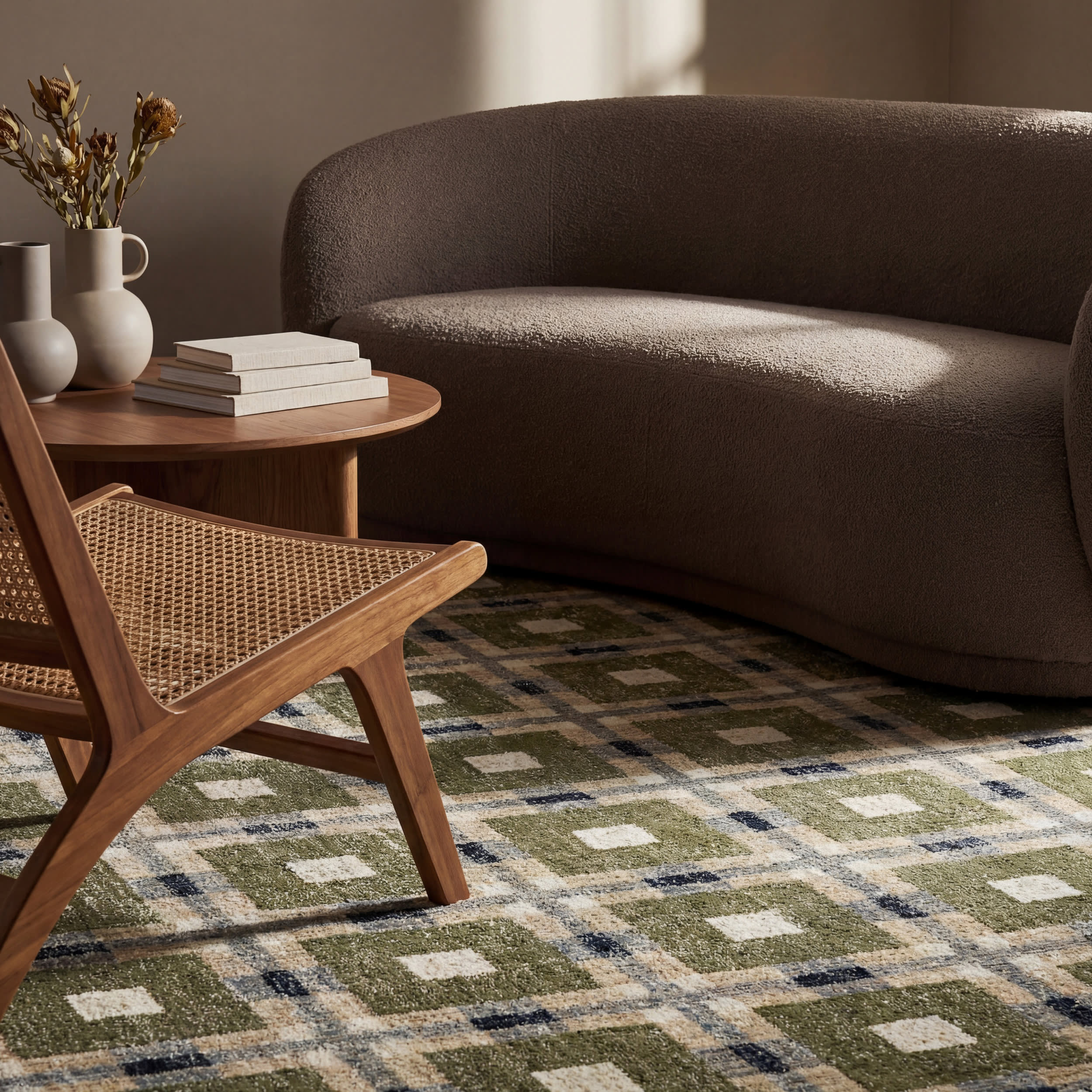 Sorelle Modern Plaid Rug | Green - Image 5