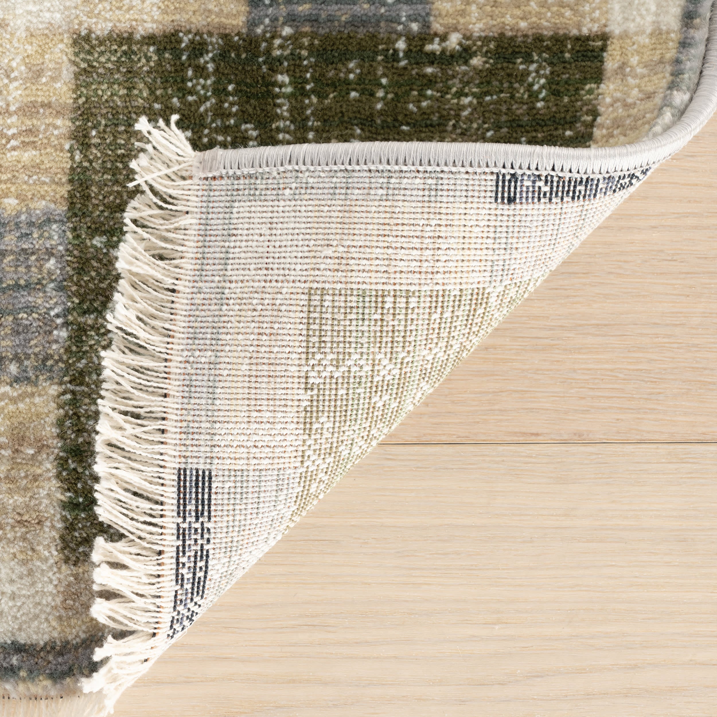 Sorelle Modern Plaid Rug | Green - Image 8