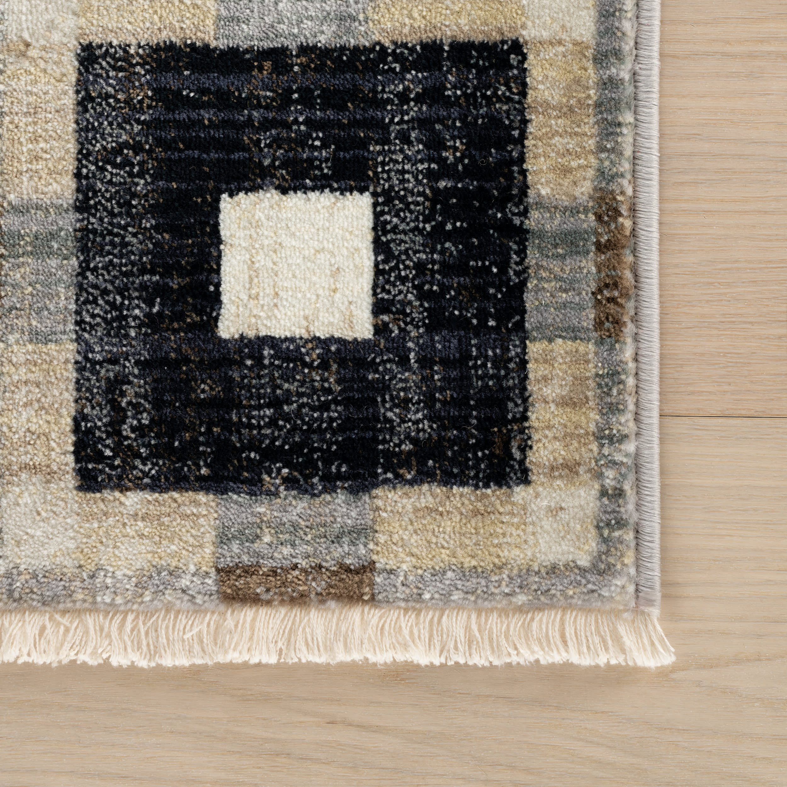 Sorelle Modern Plaid Rug | Navy - Image 4