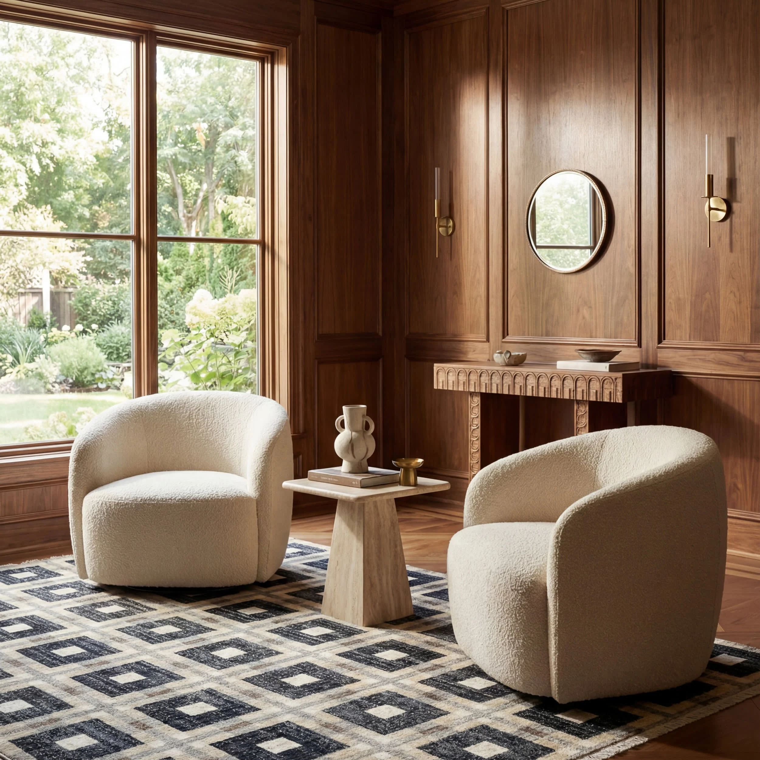 Sorelle Modern Plaid Rug | Navy - Image 5