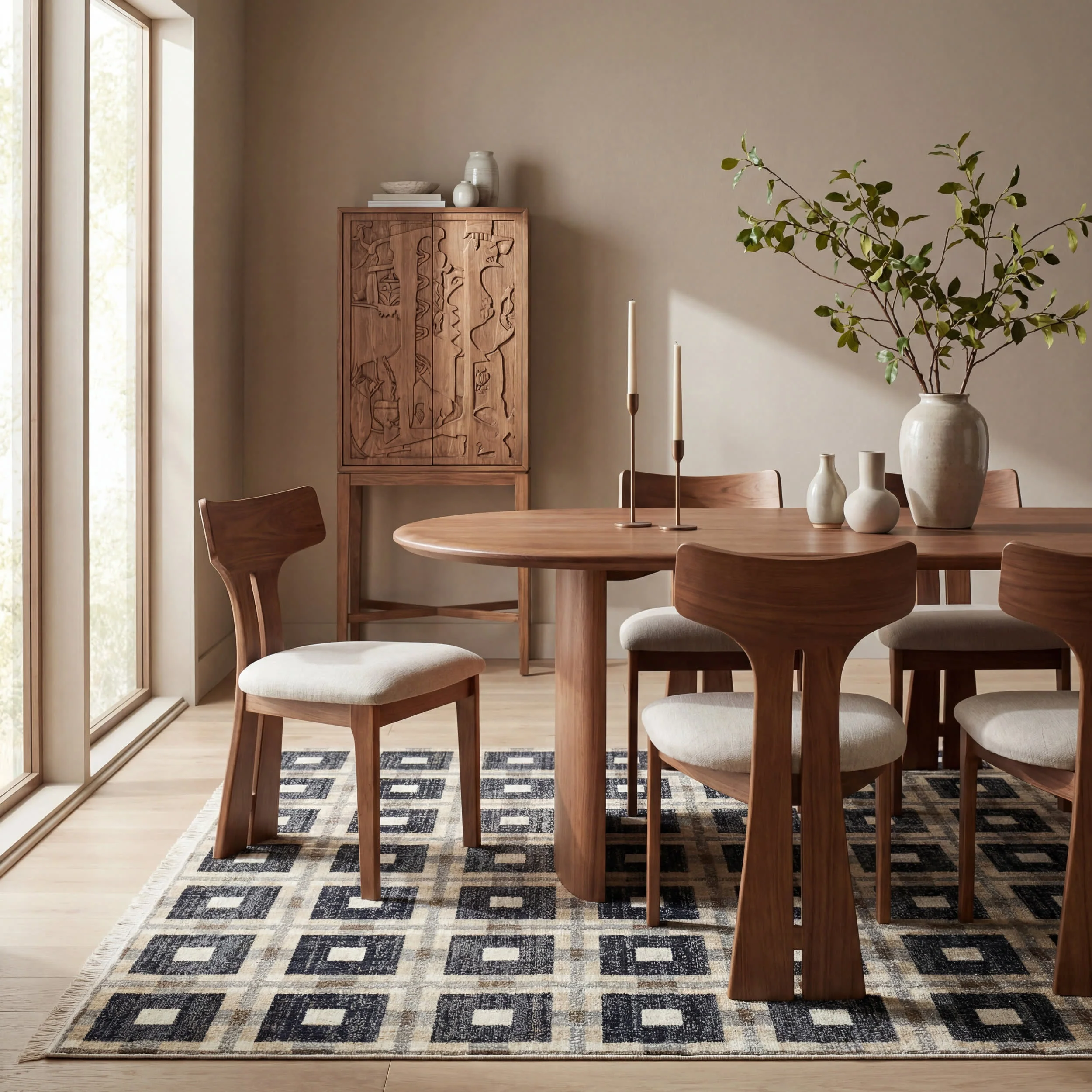 Sorelle Modern Plaid Rug | Navy - Image 7