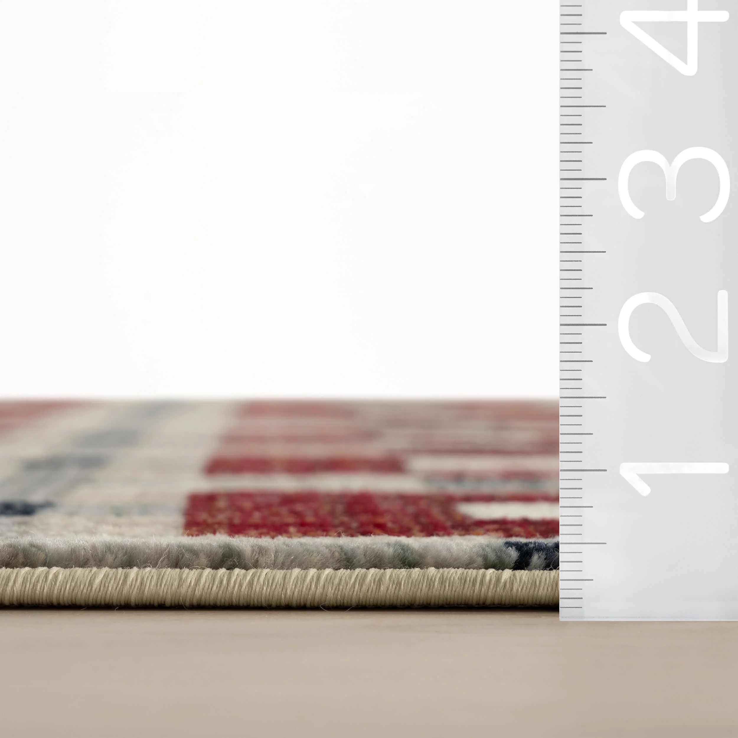 Sorelle Modern Plaid Rug | Red - Image 6