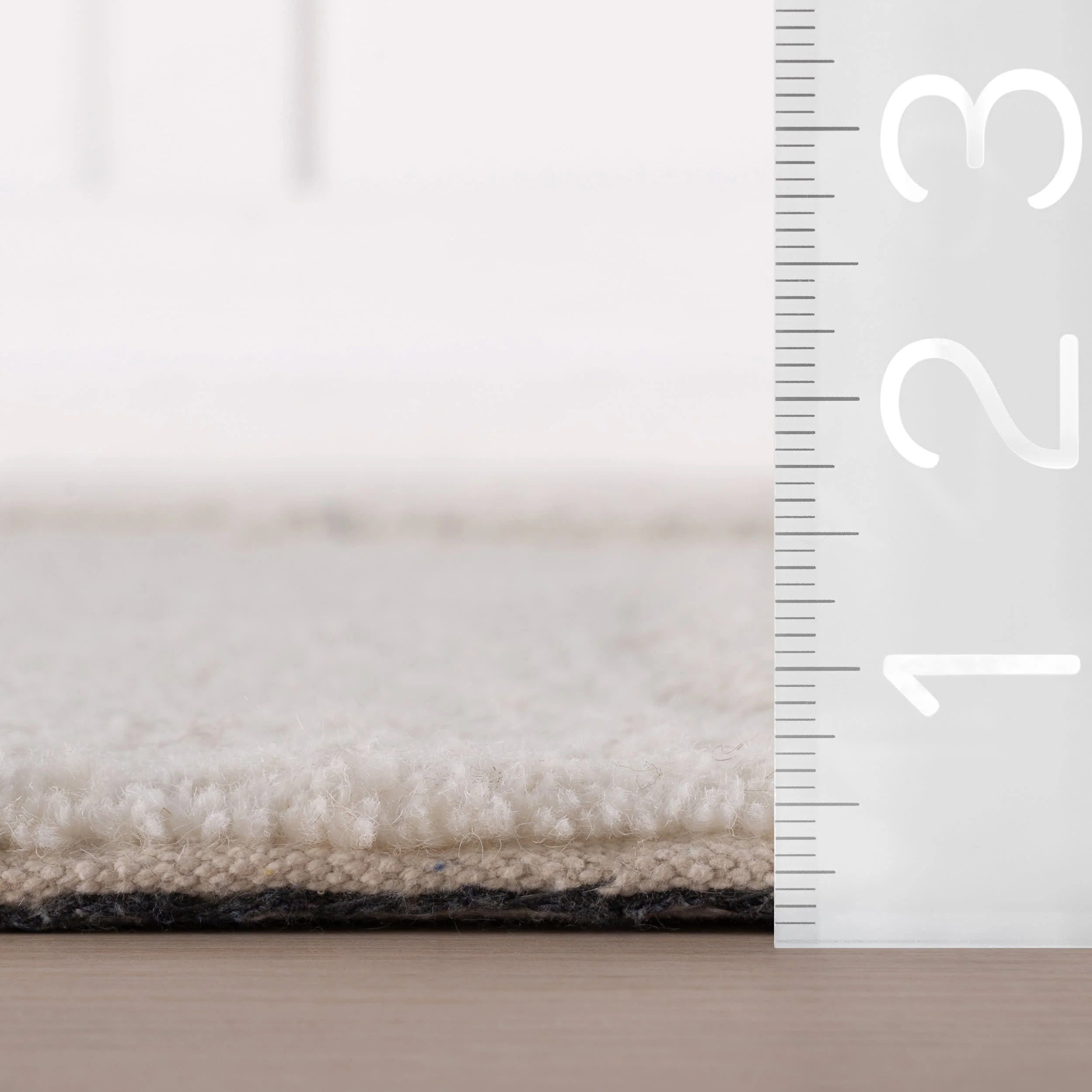 Sorvelle Modern Solid Wool Rug | Ivory - Image 6