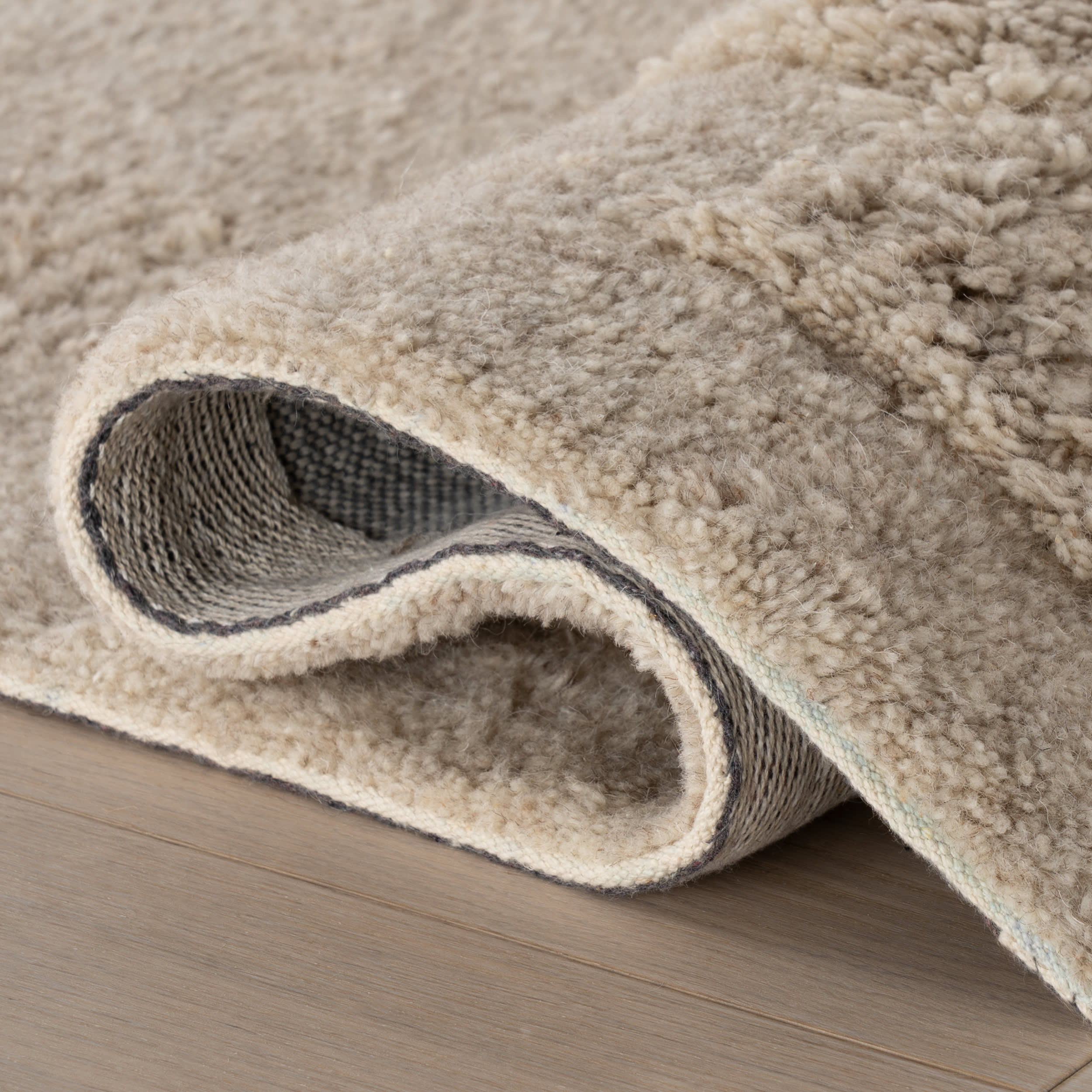Sorvelle Modern Solid Wool Rug | Tan - Image 11