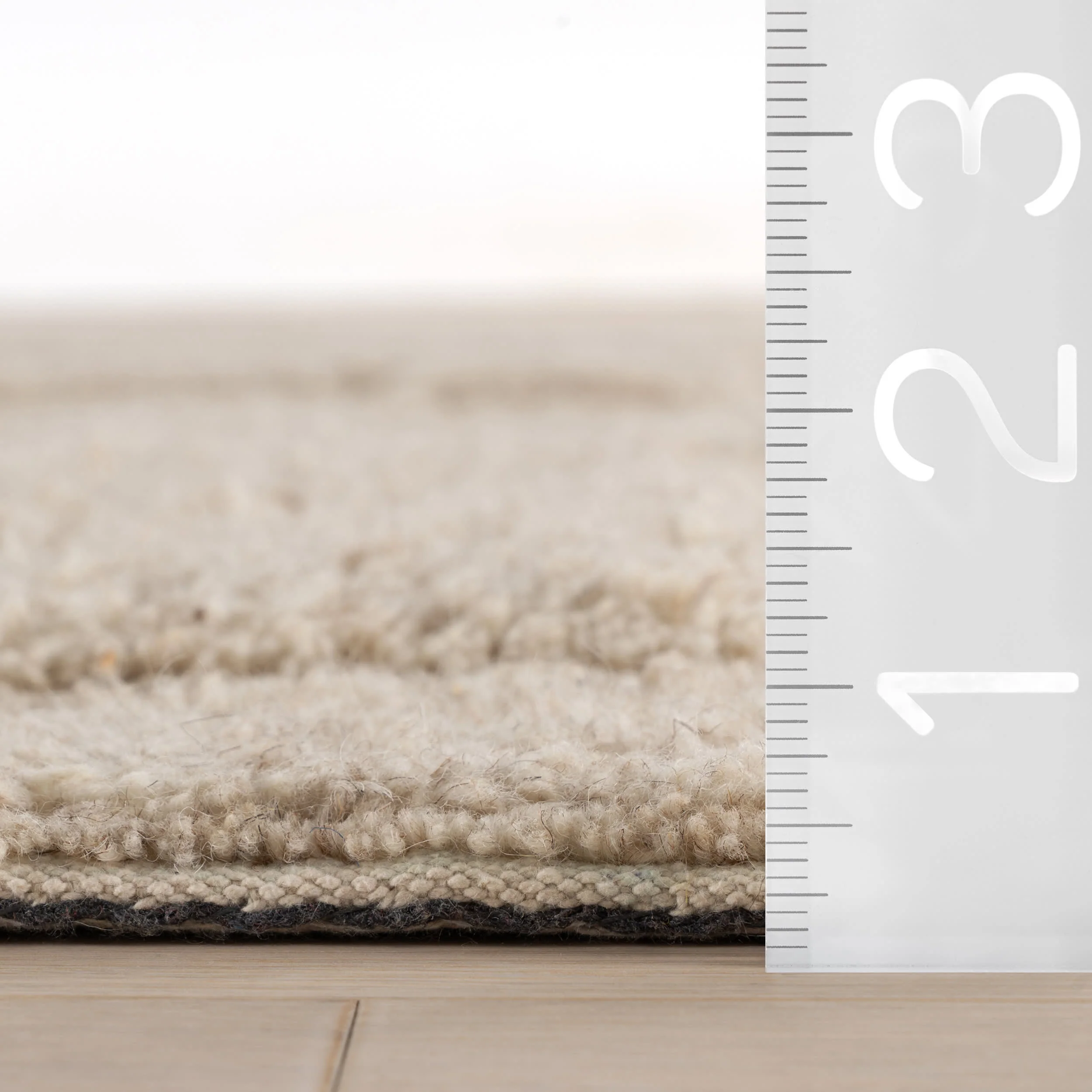 Sorvelle Modern Solid Wool Rug | Tan - Image 6