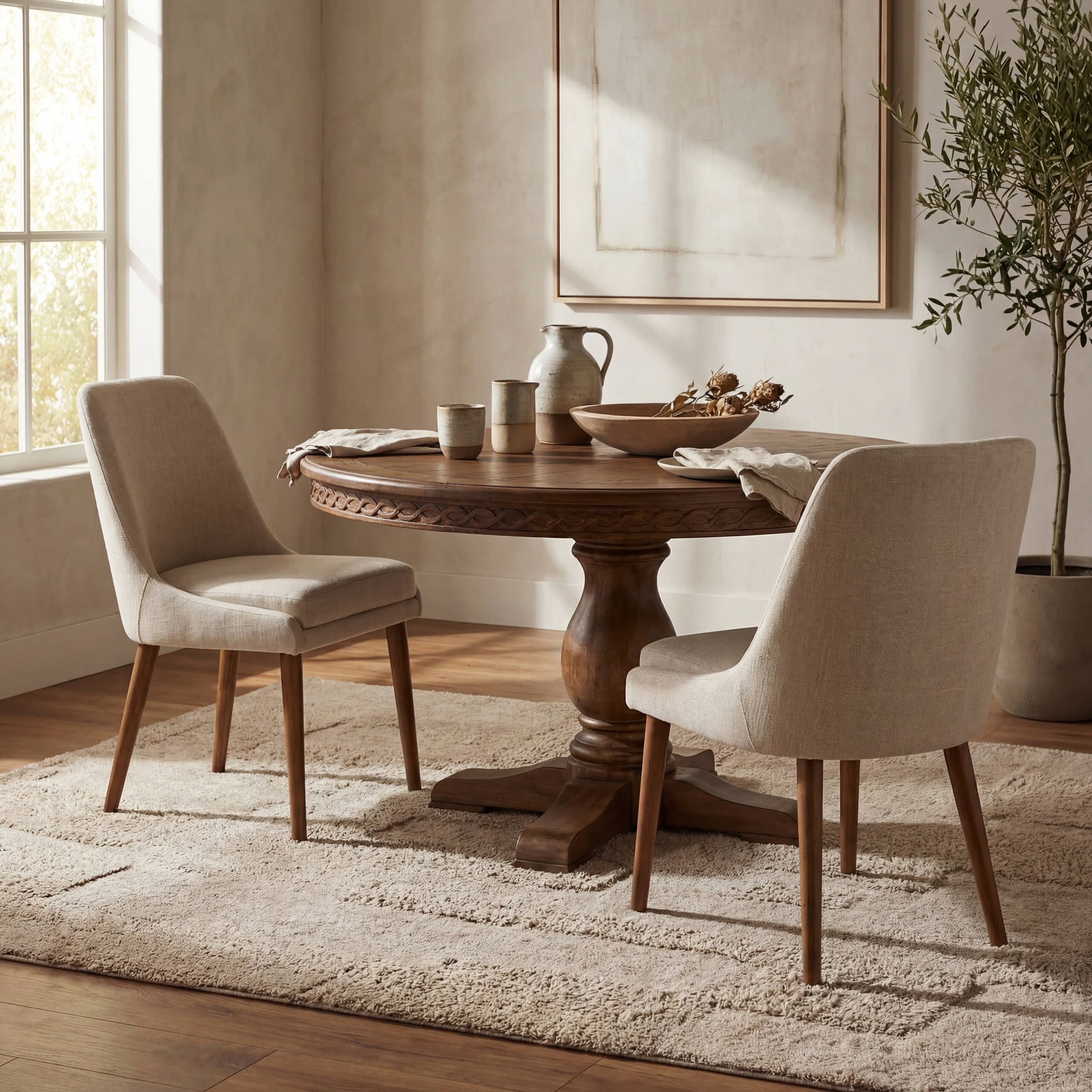 Sorvelle Modern Solid Wool Rug | Tan - Image 7