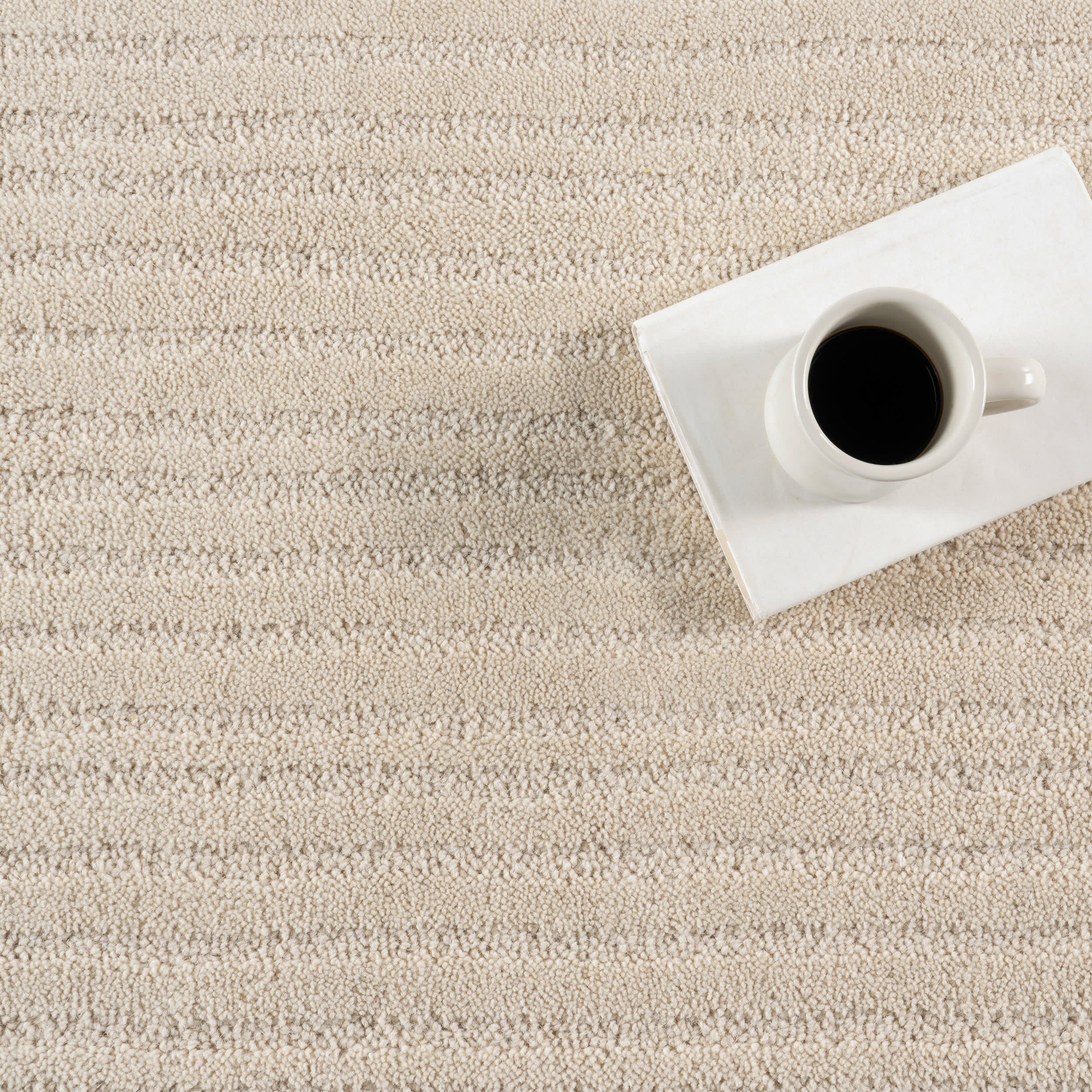 Southwest Striped Wool Rug | Beige - Image 7