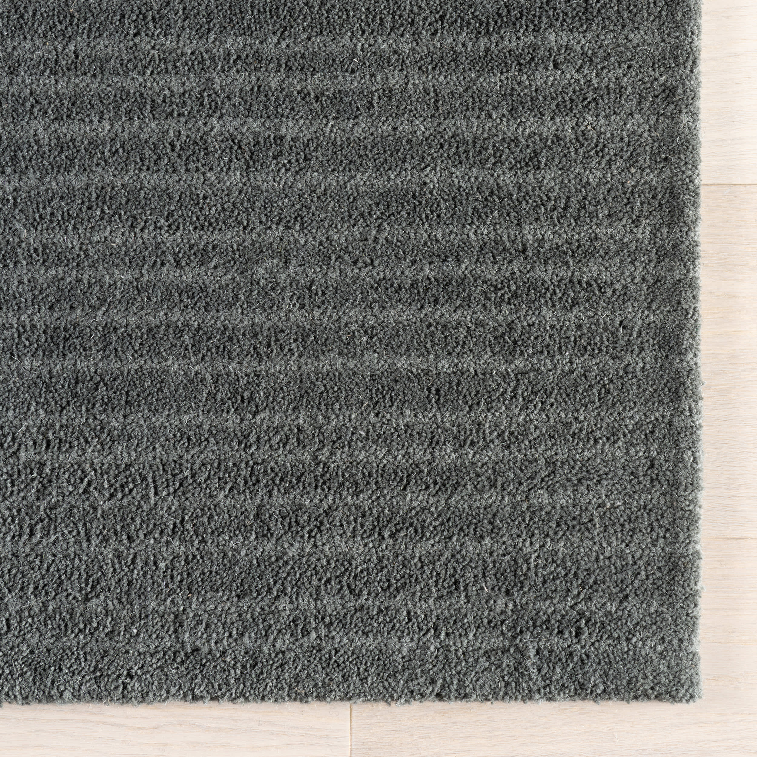 Southwest Striped Wool Rug | Charcoal - Image 4