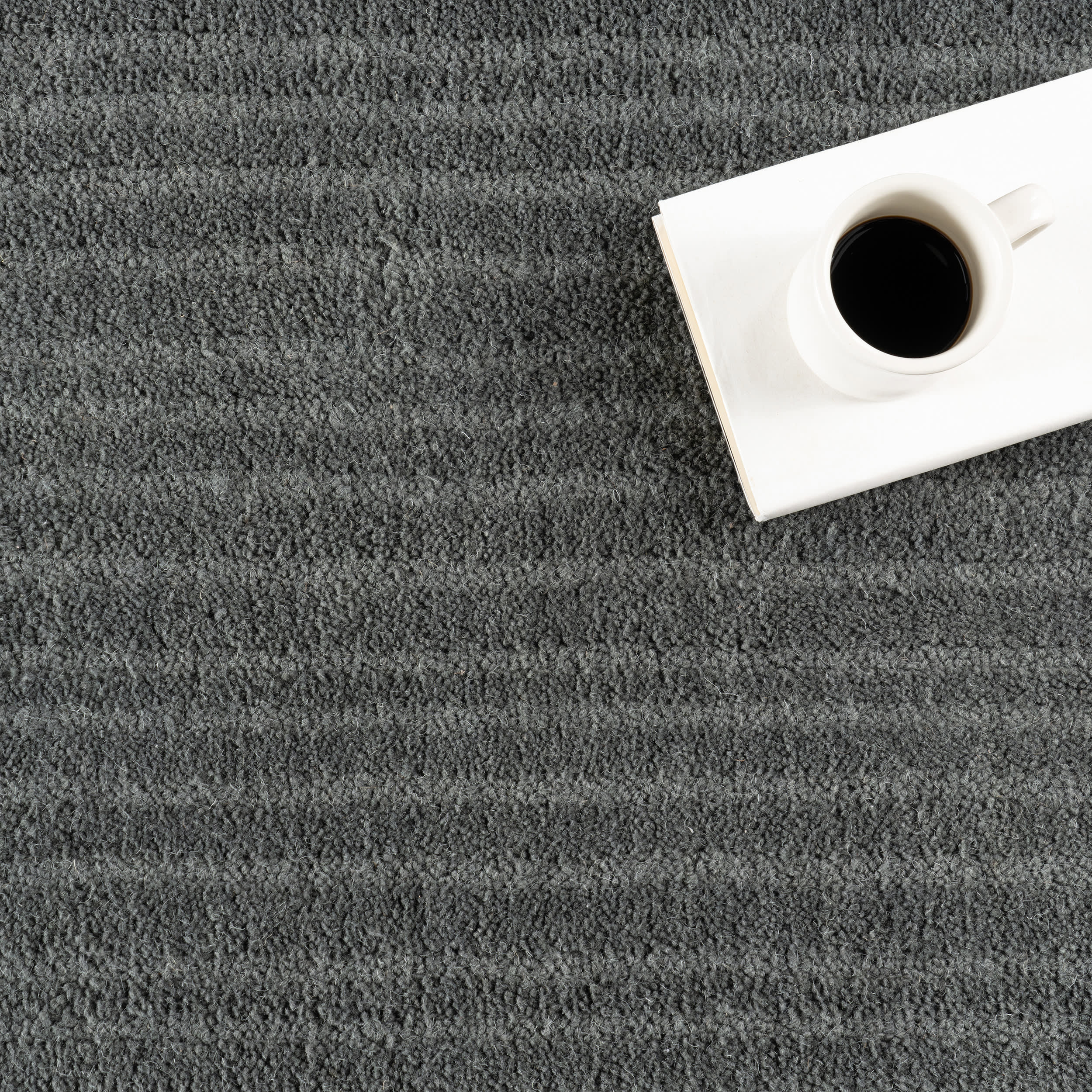 Southwest Striped Wool Rug | Charcoal - Image 7