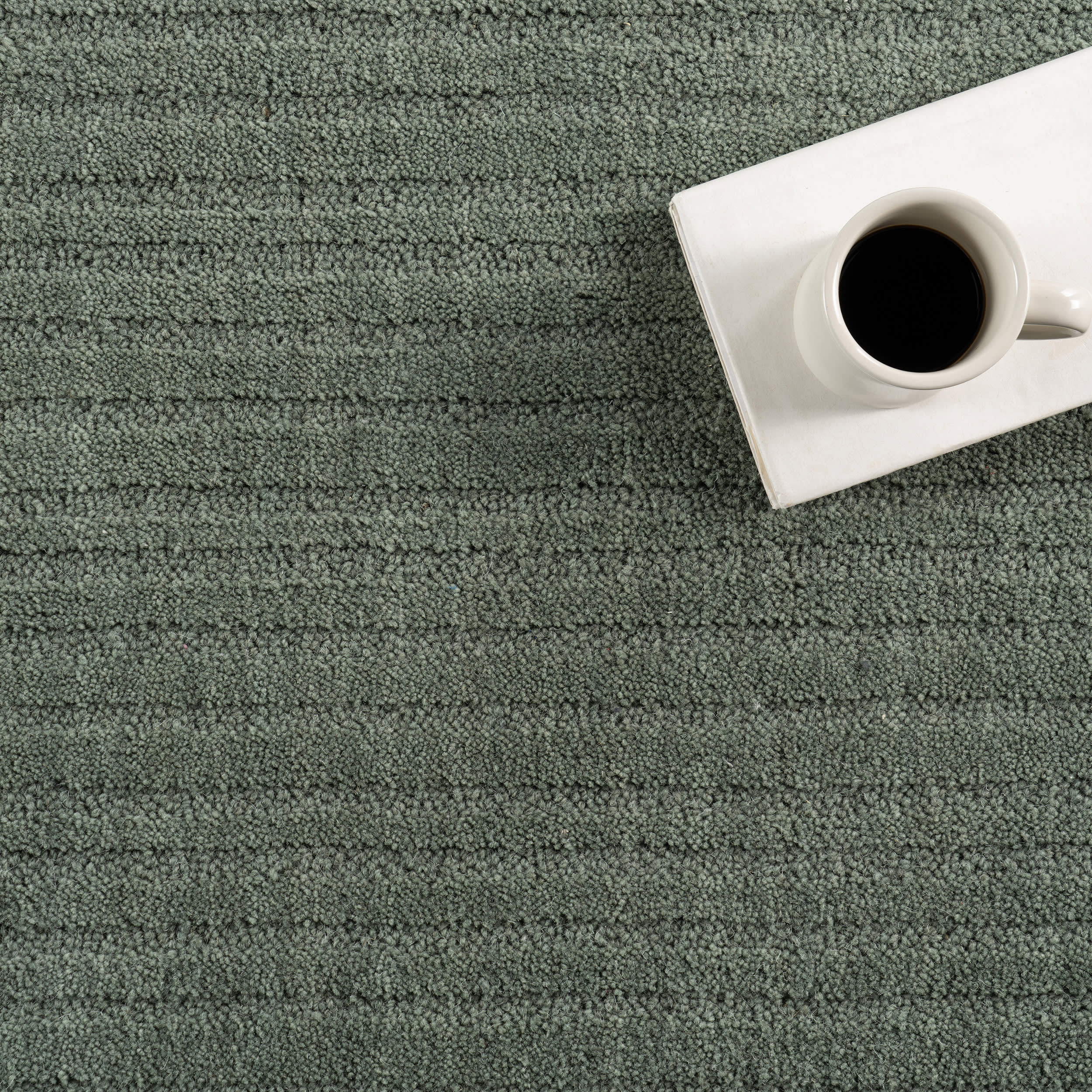 Southwest Striped Wool Rug | Green - Image 7