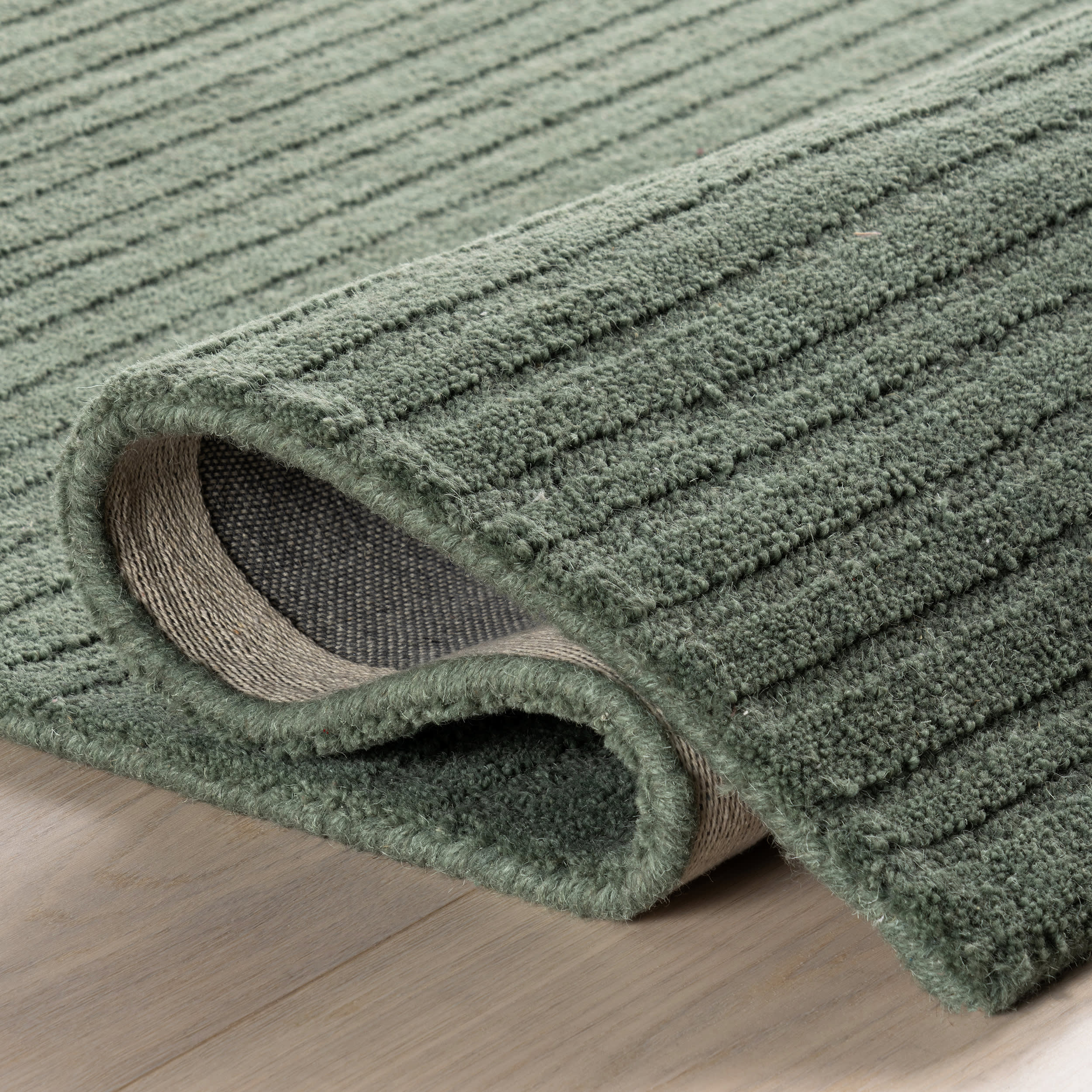 Southwest Striped Wool Rug | Green - Image 8