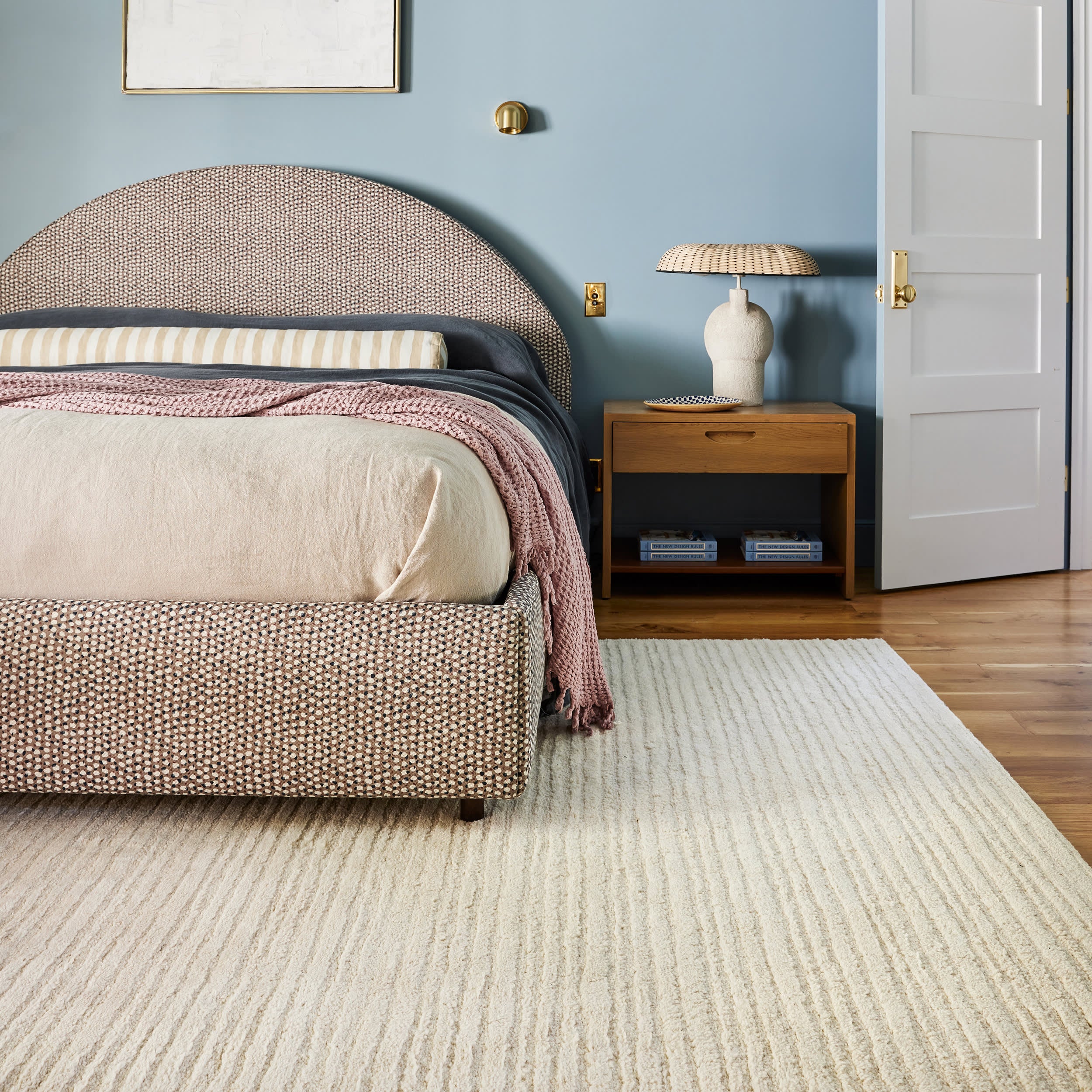 Southwest Striped Wool Rug | Ivory - Image 2