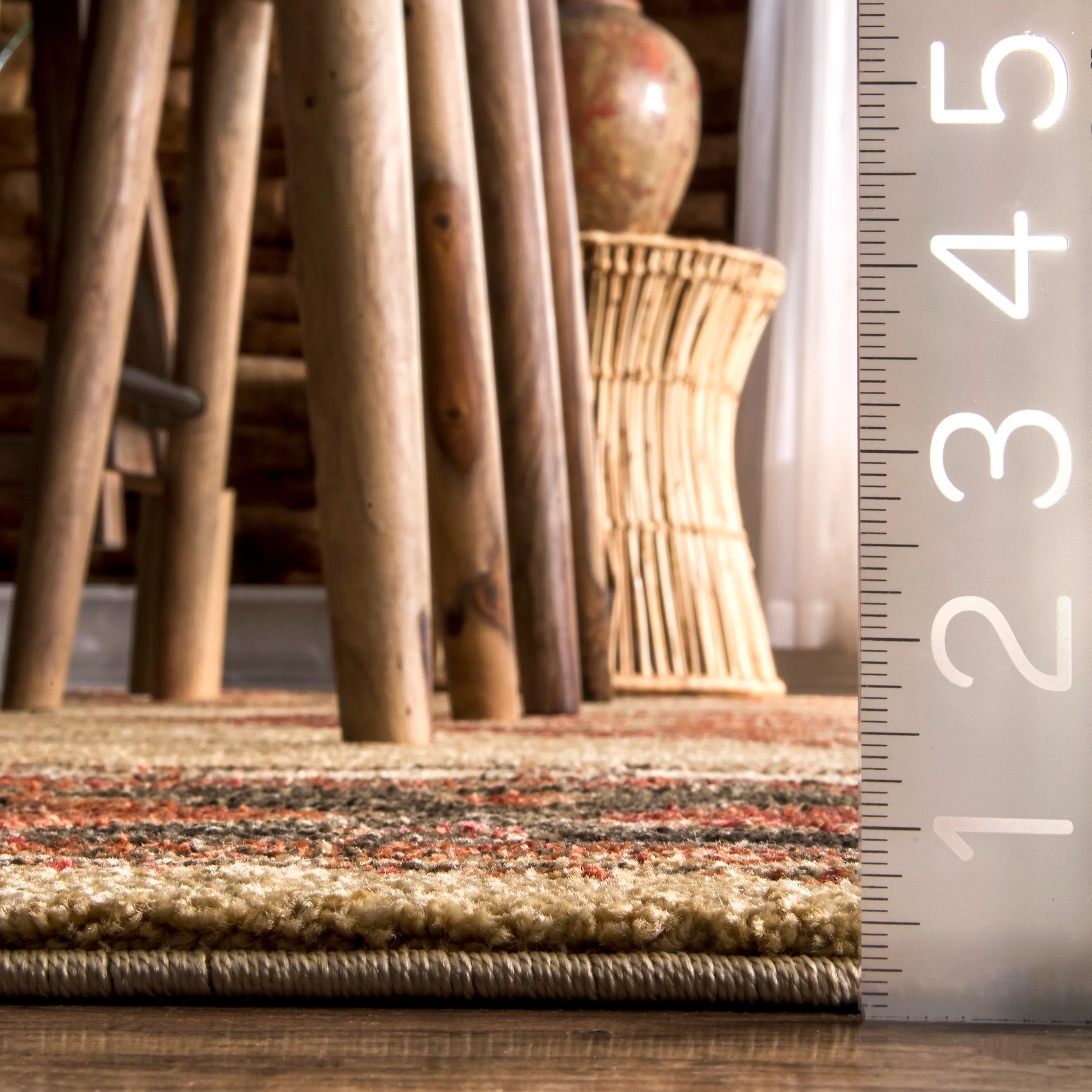 Southwestern Diamond Rug | Beige - Image 5