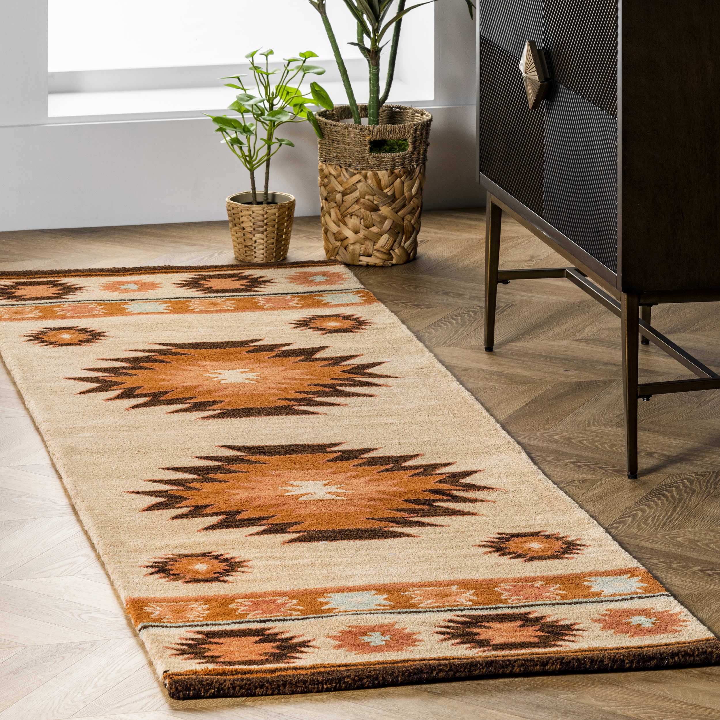 Southwestern Rug | Beige - Image 2