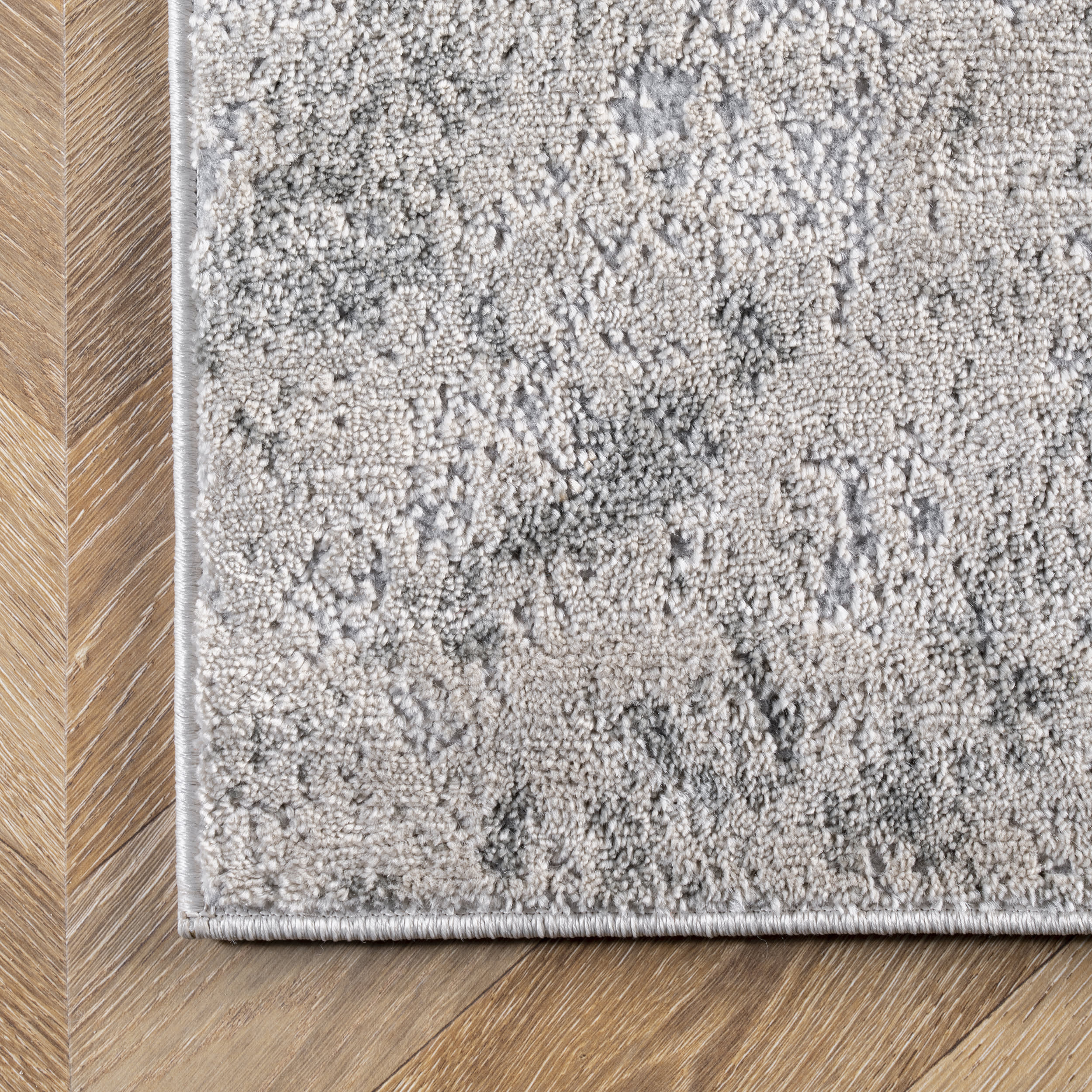 Splatter Abstract Rug | Silver - Image 3