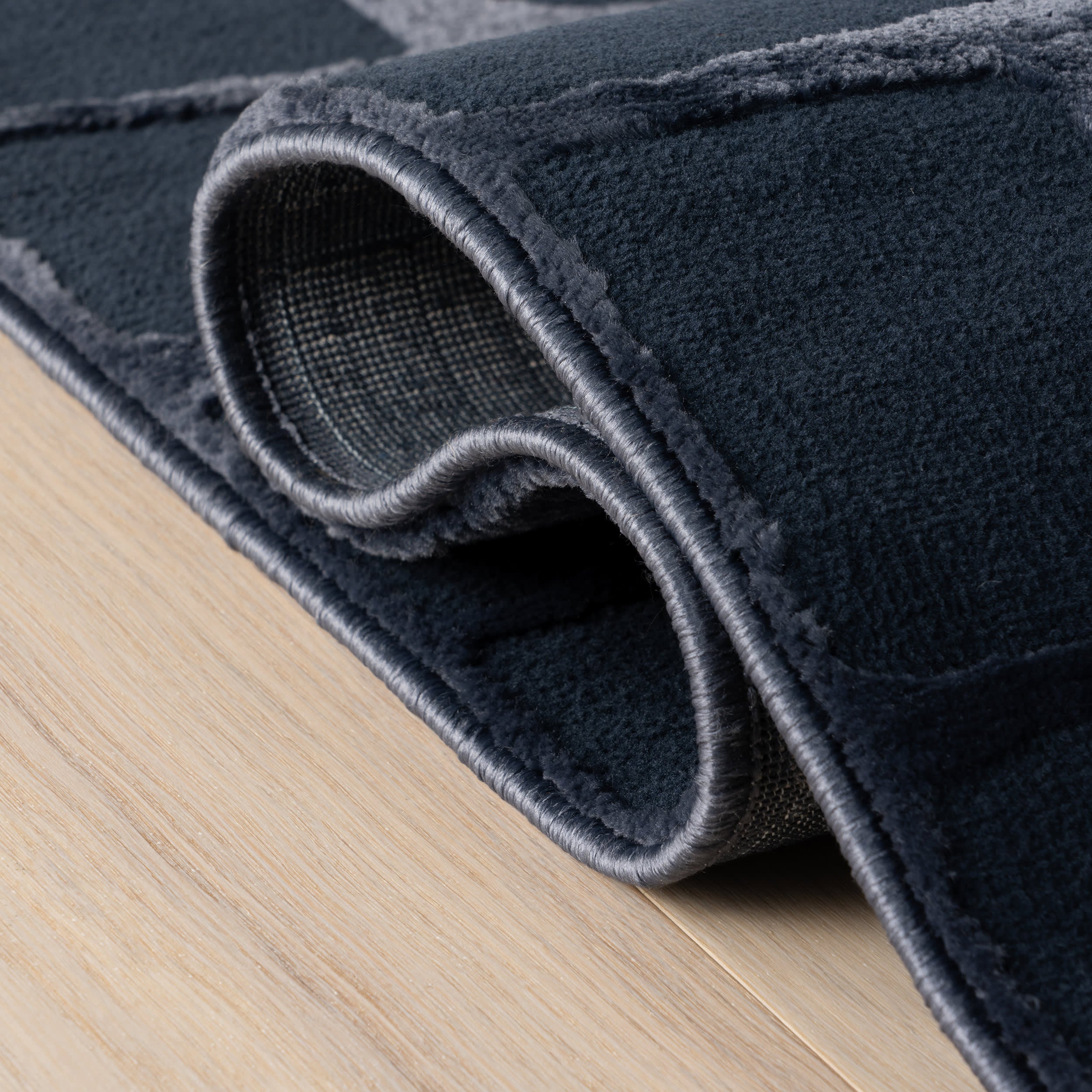 Spring Lake Plush Textured Washable Rug | Blue - Image 6