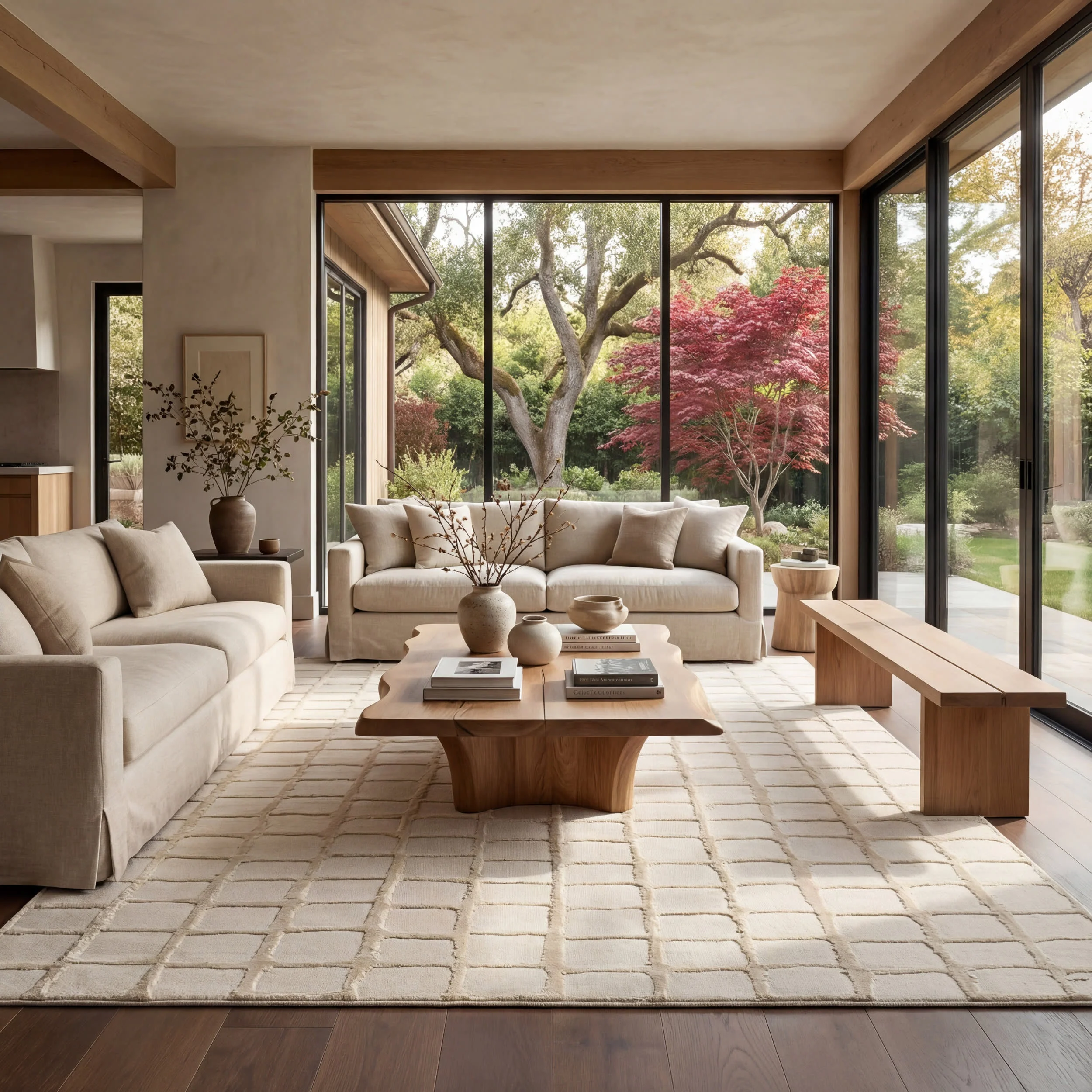 Spring Lake Plush Textured Washable Rug | Cream - Image 2