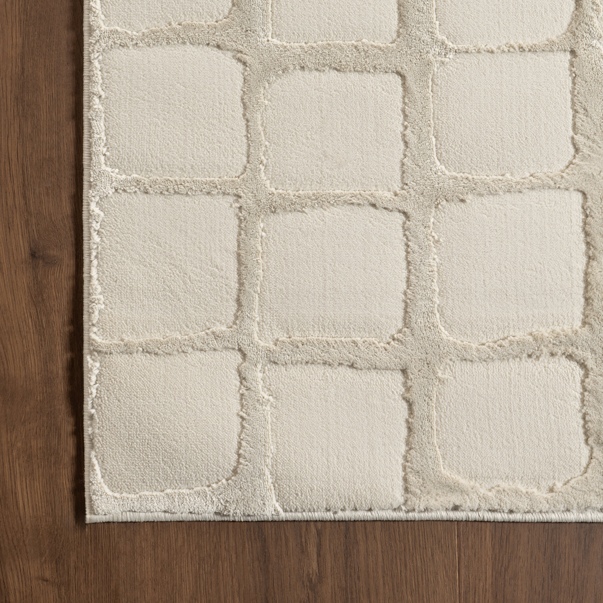 Spring Lake Plush Textured Washable Rug | Cream - Image 3