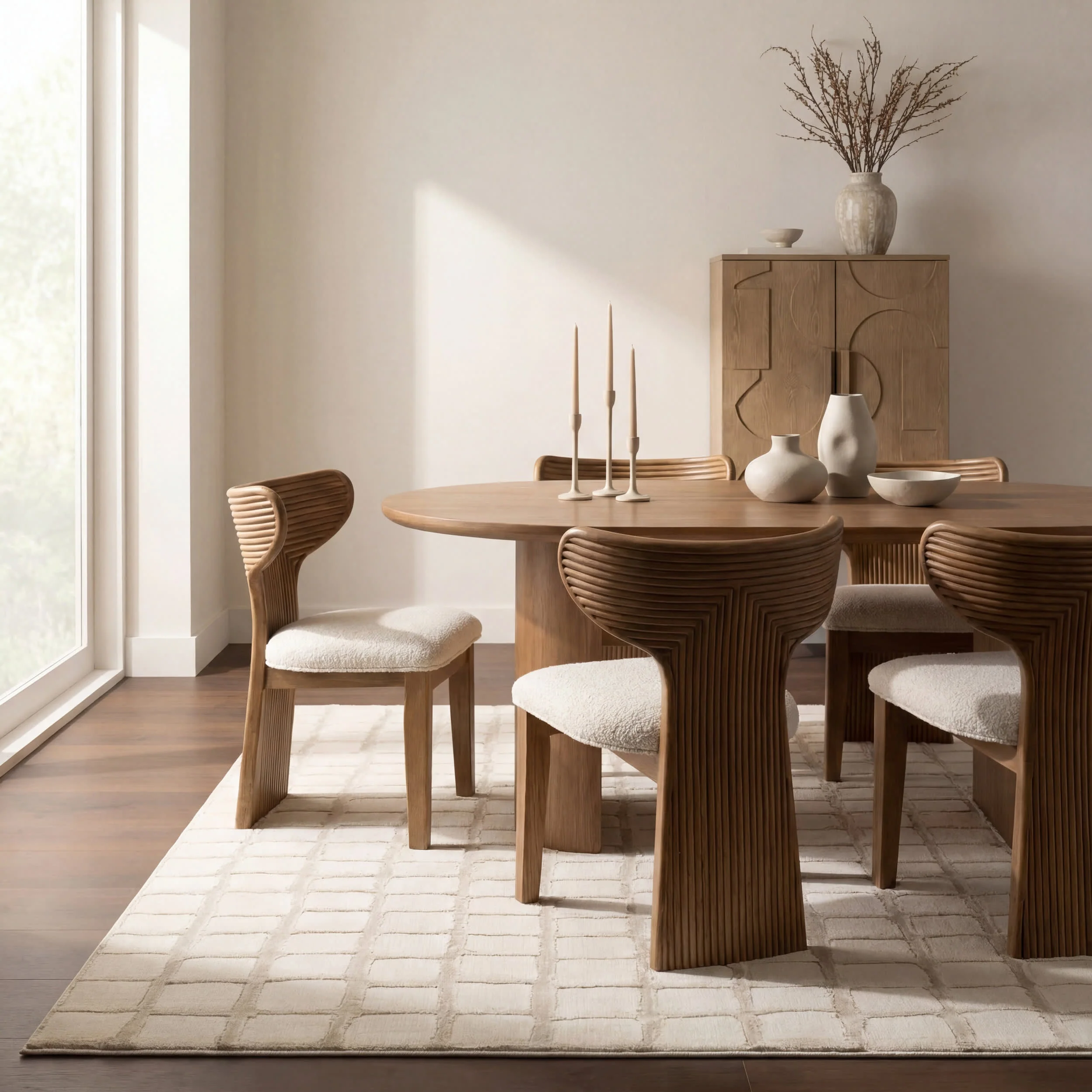 Spring Lake Plush Textured Washable Rug | Cream - Image 6