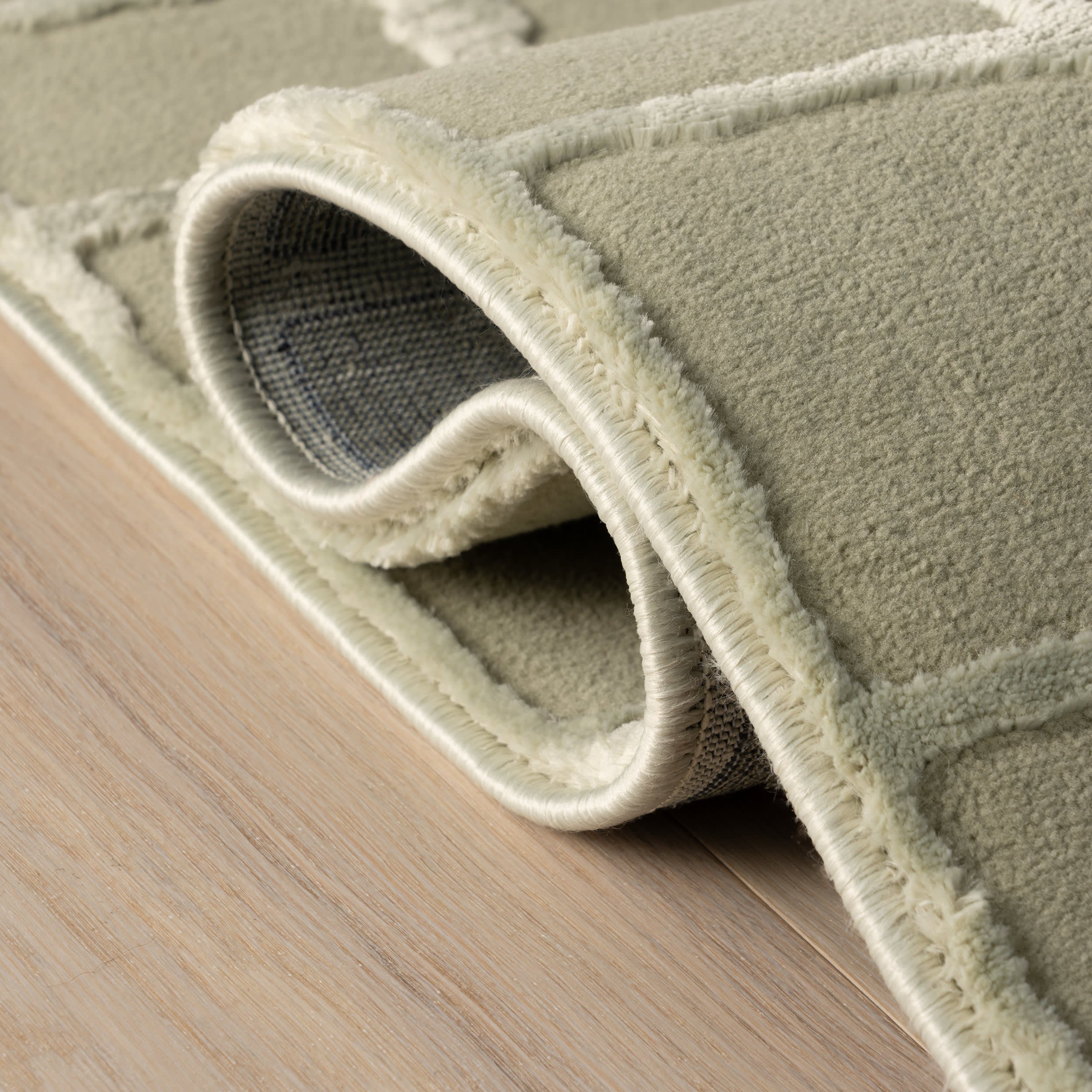 Spring Lake Plush Textured Washable Rug | Light Green - Image 6