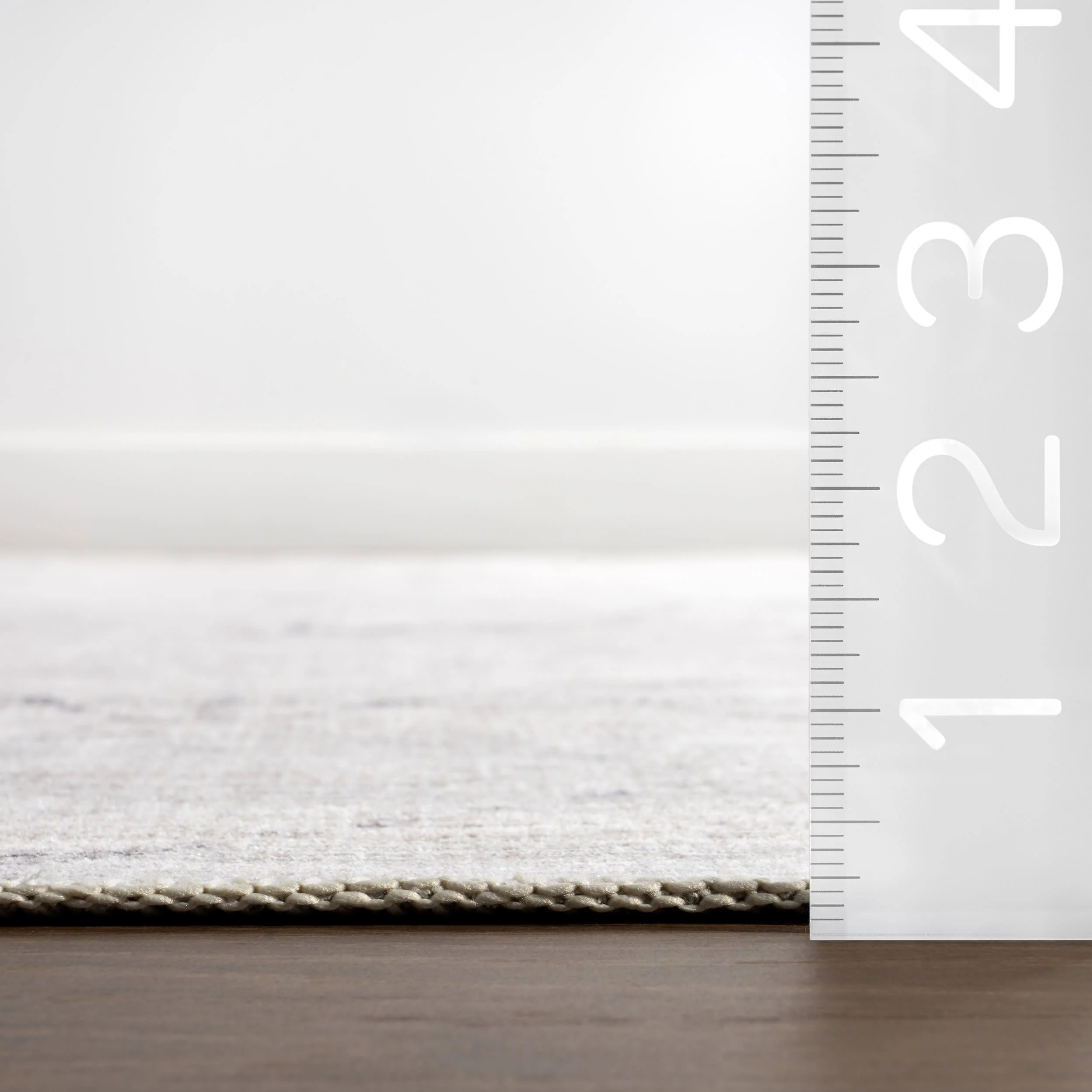 Stacey Diamond Spill Proof Washable Rug | Light Grey - Image 6