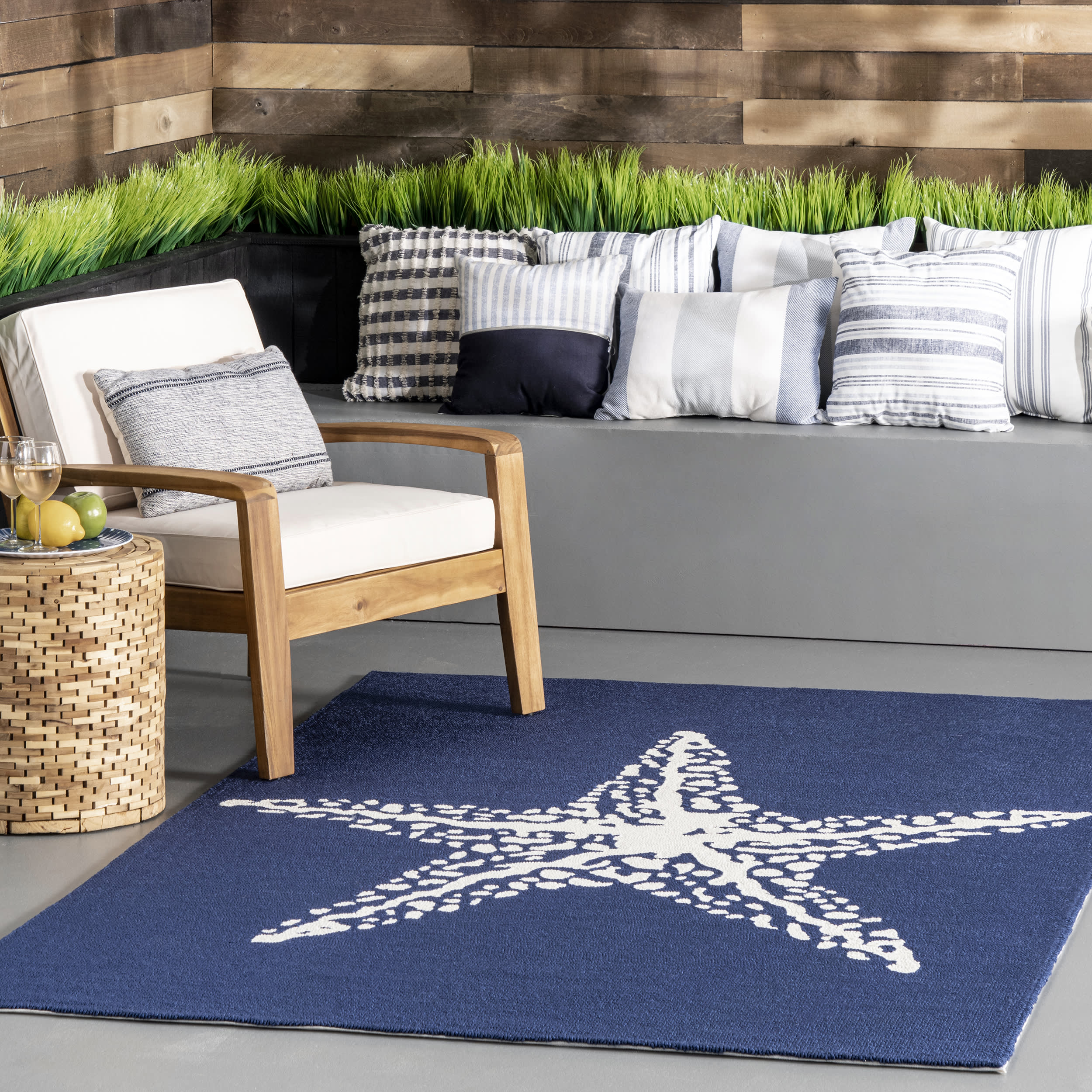 Starfish Indoor/Outdoor Rug | Navy - Image 2