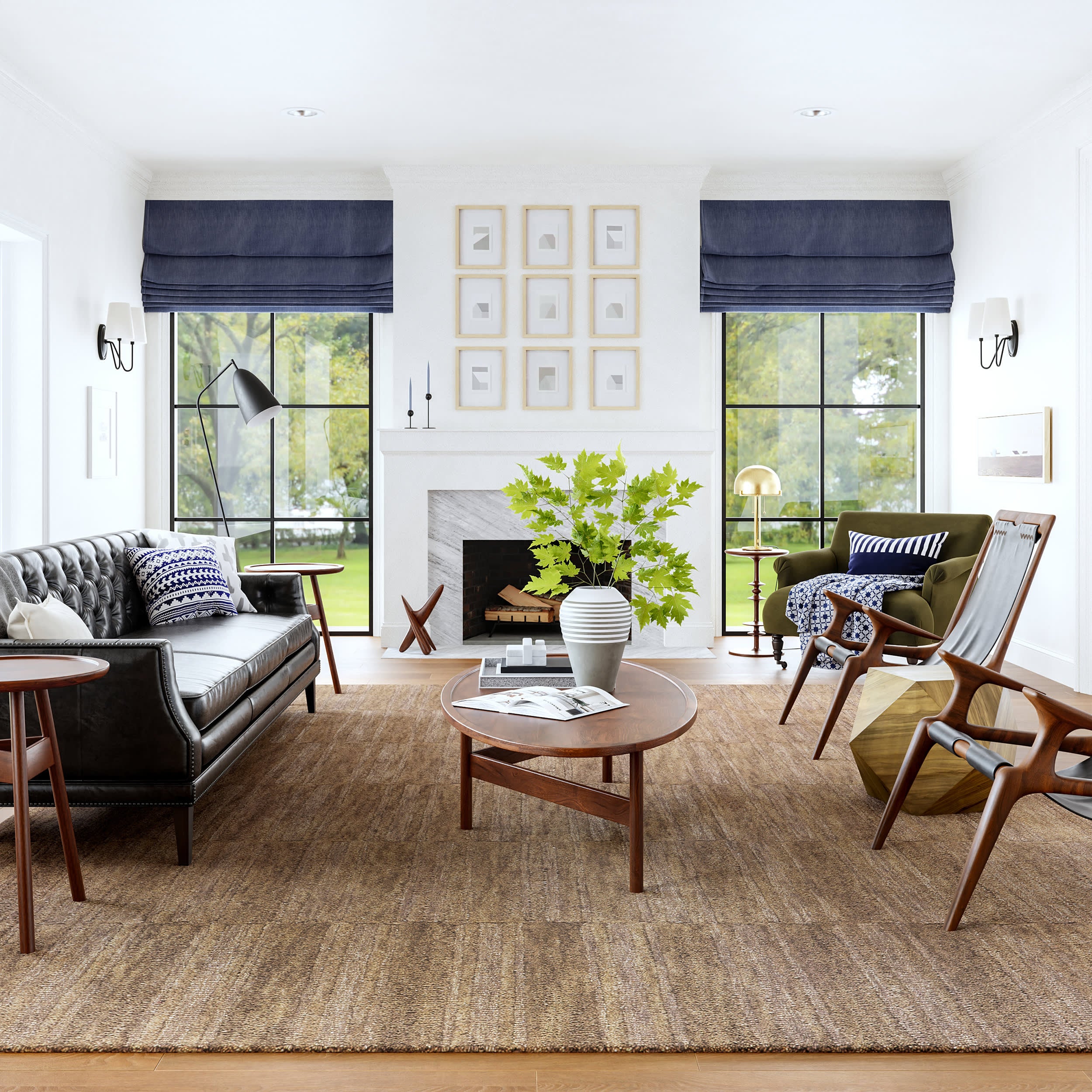 Starke Broken Stripe Wool Rug | Beige - Image 2