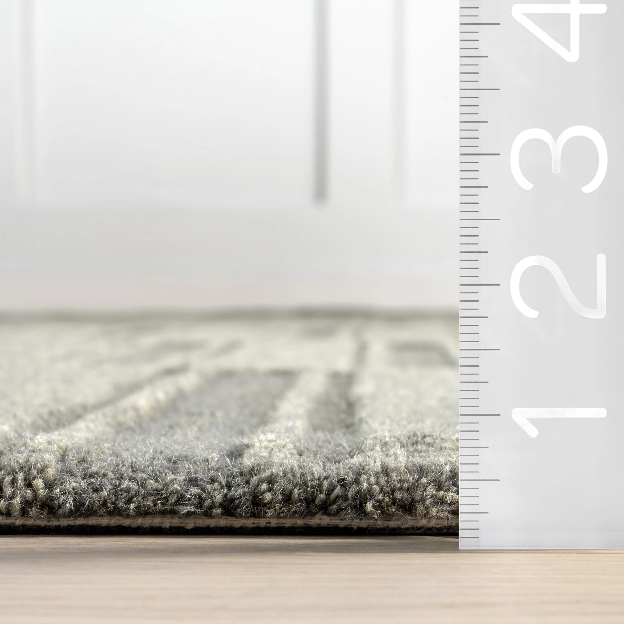 Starke Broken Stripe Wool Rug | Grey - Image 5