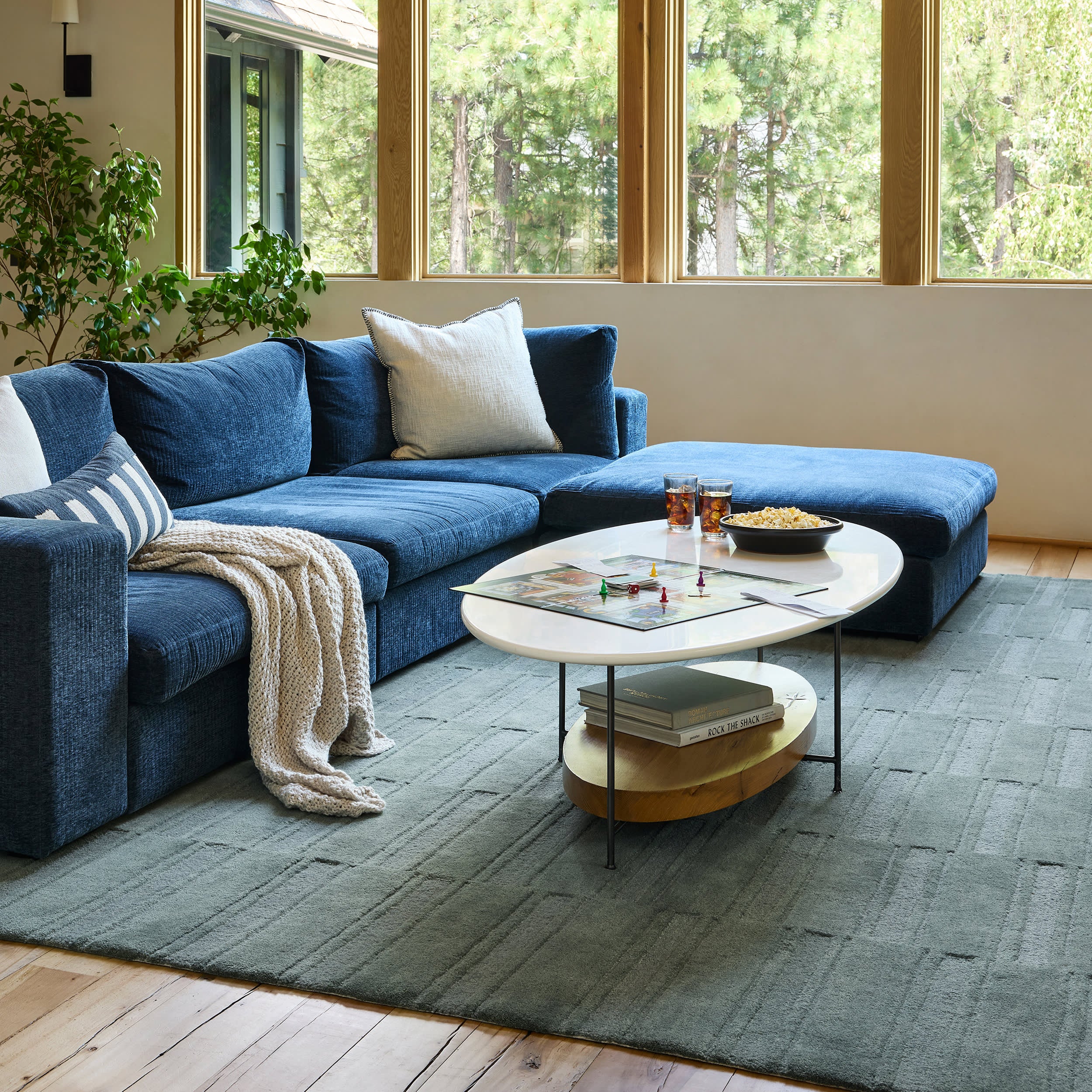 Starke Broken Stripe Wool Rug | Hunter Green - Image 2