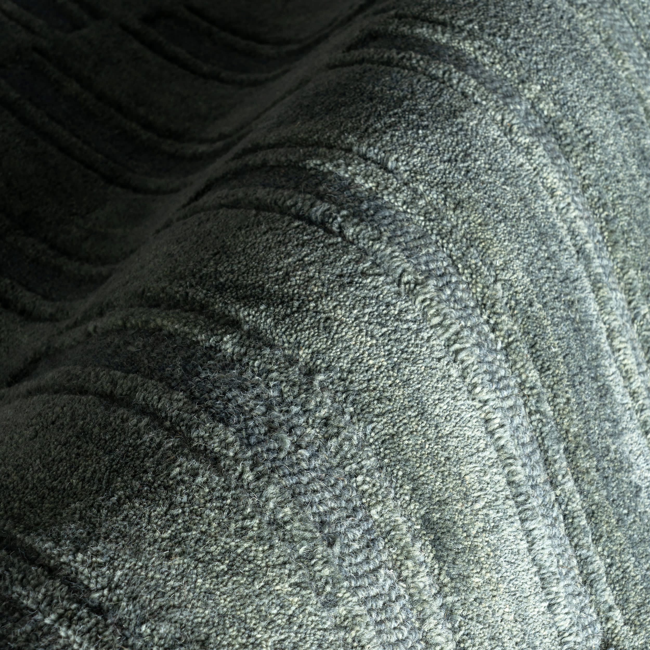 Starke Broken Stripe Wool Rug | Hunter Green - Image 3