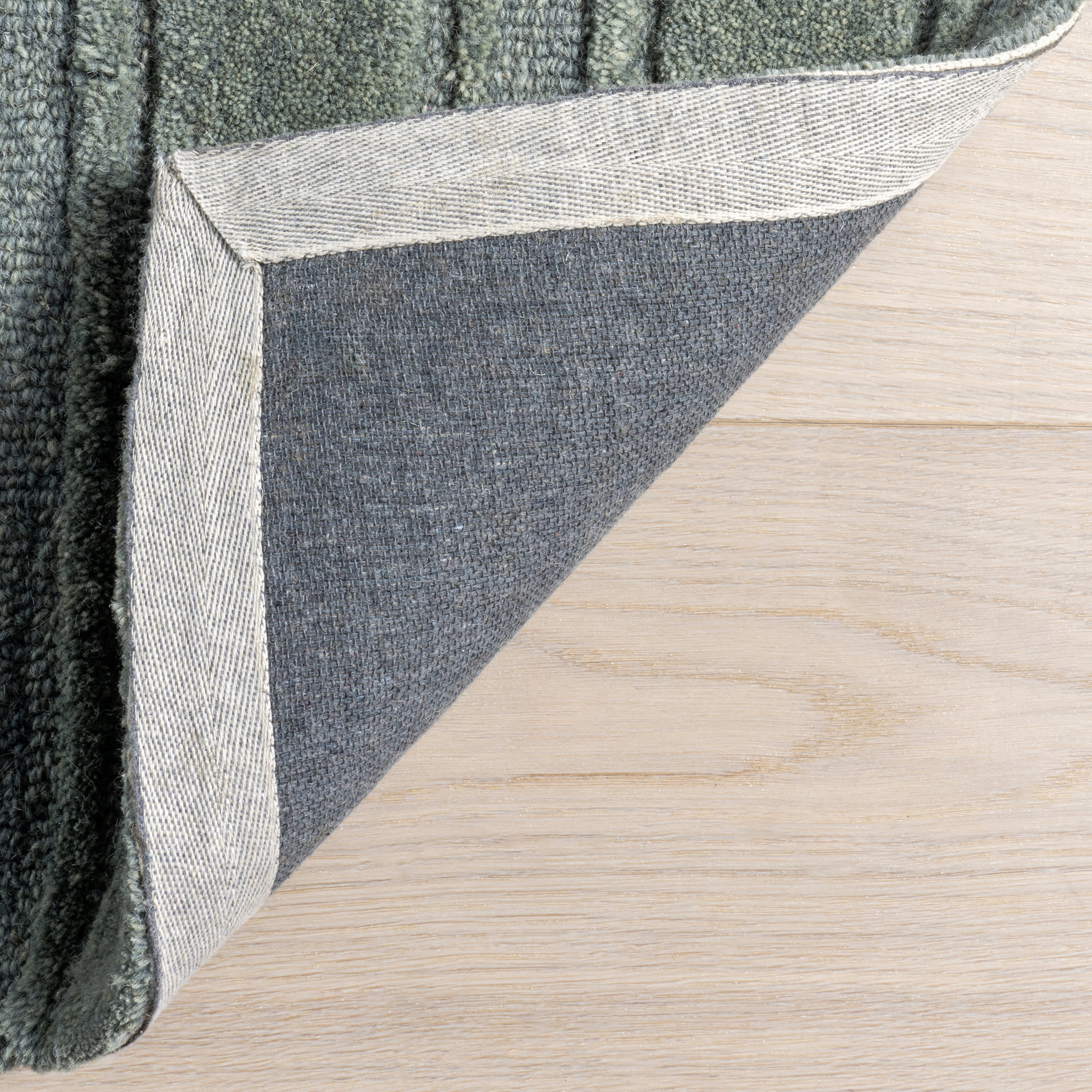 Starke Broken Stripe Wool Rug | Hunter Green - Image 7