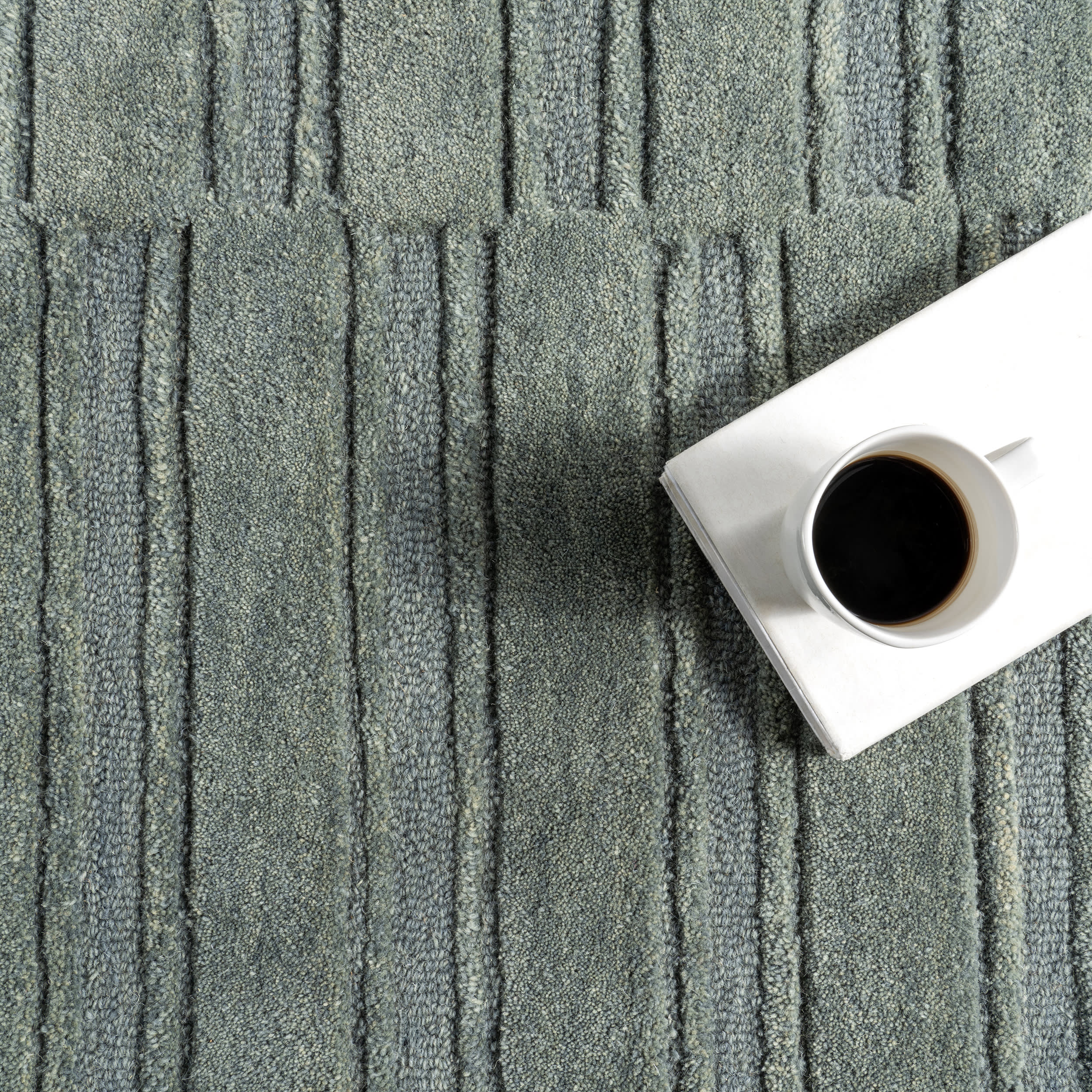 Starke Broken Stripe Wool Rug | Hunter Green - Image 8
