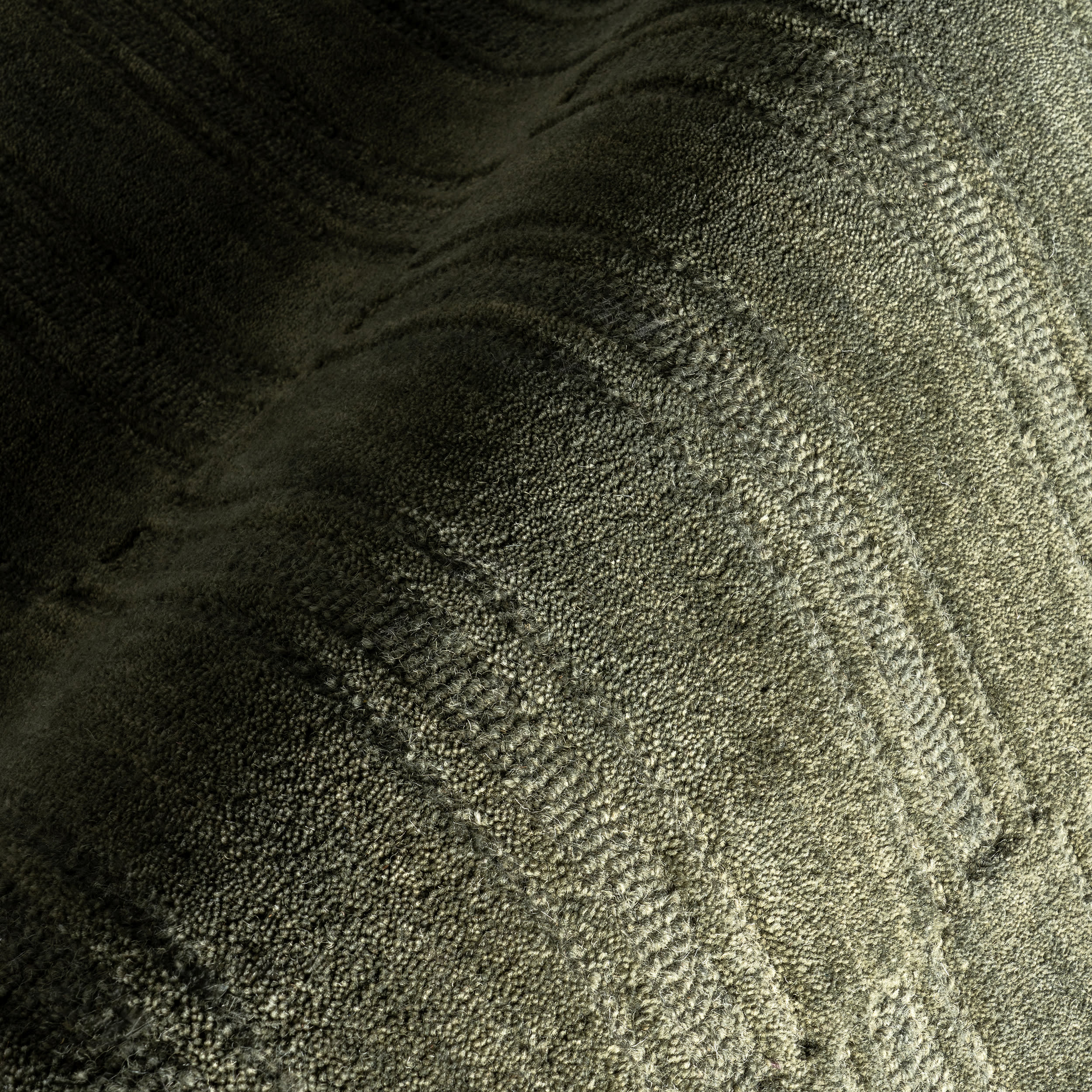 Starke Broken Stripe Wool Rug | Olive - Image 3