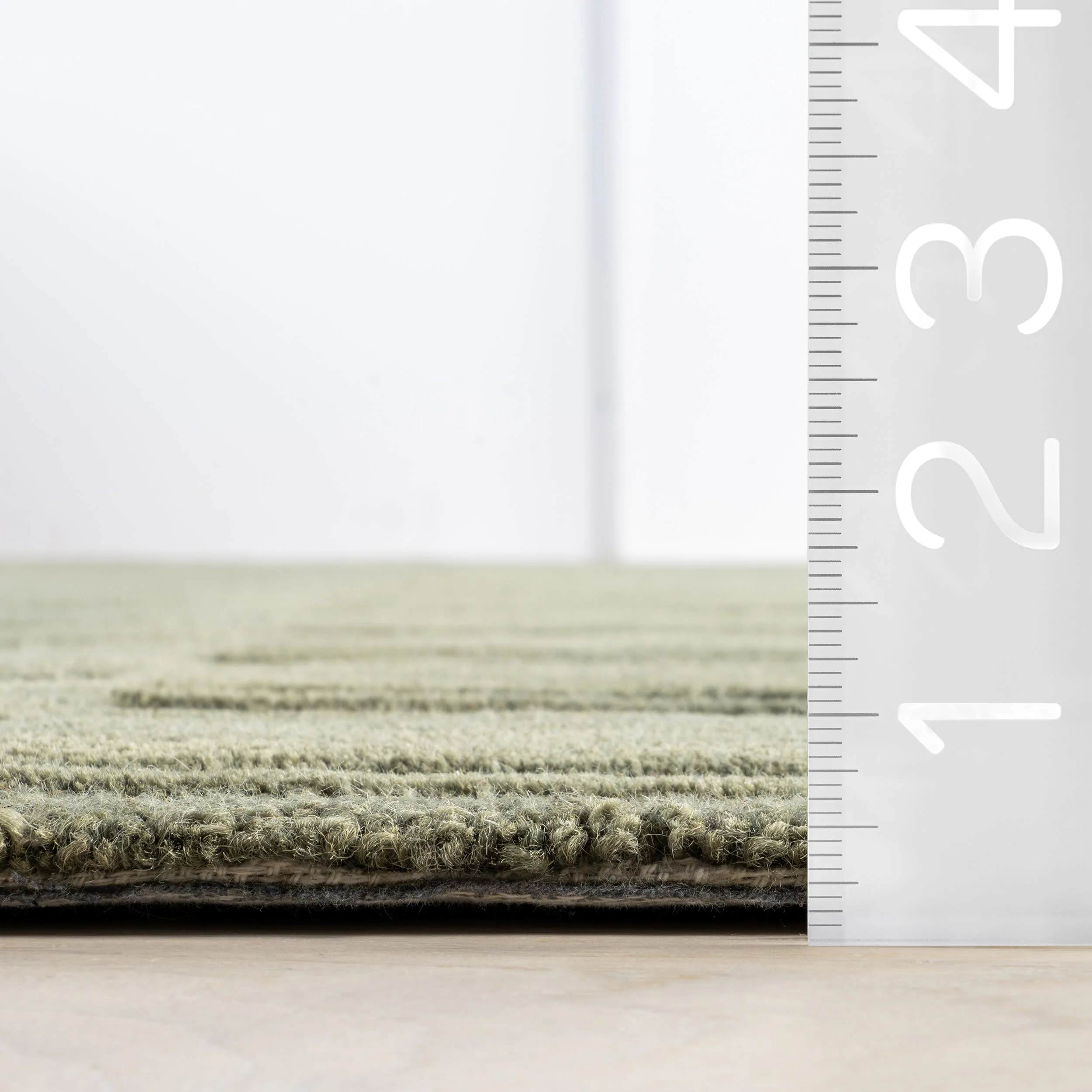 Starke Broken Stripe Wool Rug | Olive - Image 5