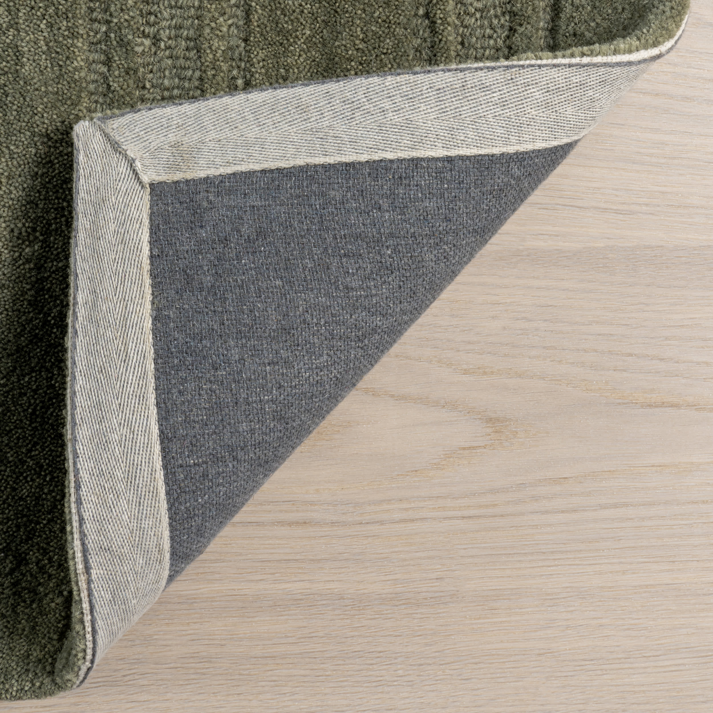 Starke Broken Stripe Wool Rug | Olive - Image 6