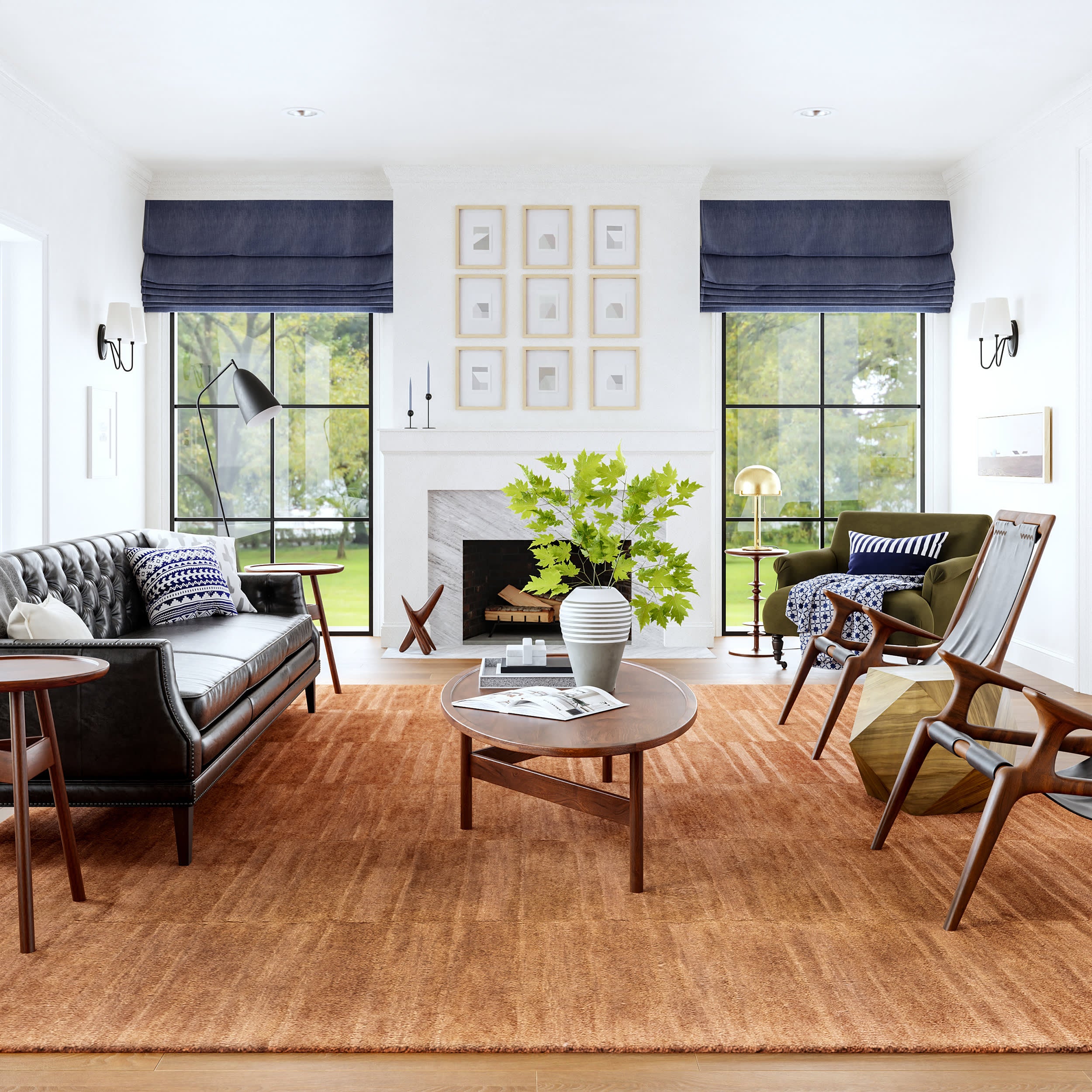 Starke Broken Stripe Wool Rug | Rust - Image 2