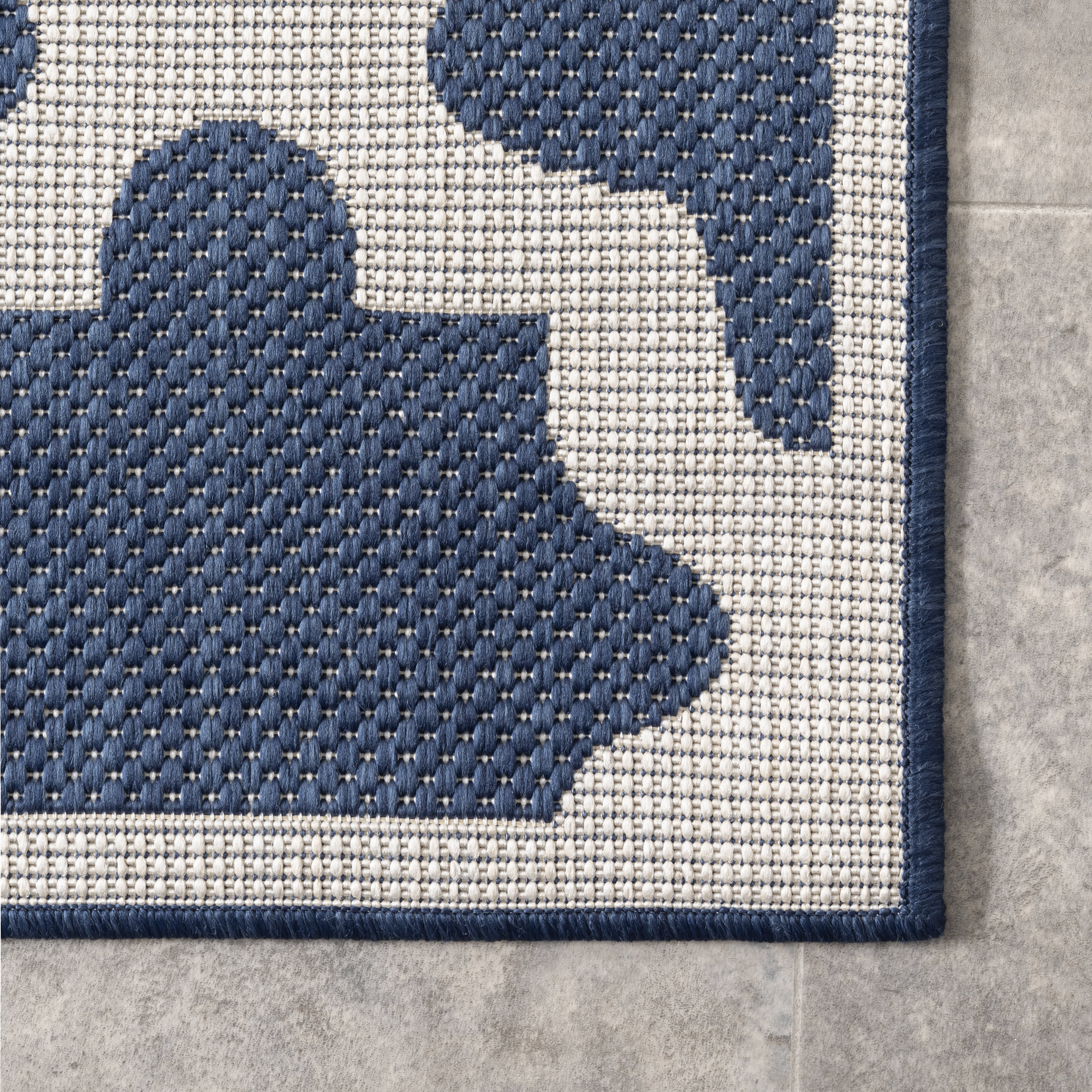 Starry Trellis Indoor/Outdoor Rug | Navy - Image 3