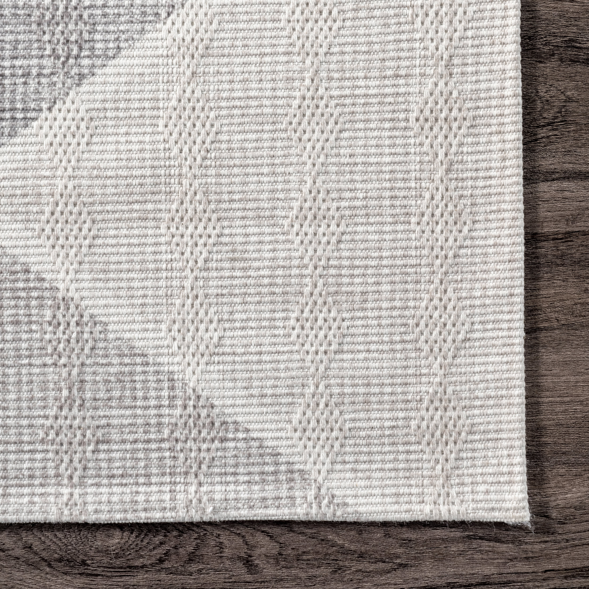 Stassi Washable Shaded Tiles Rug | Light Grey - Image 3