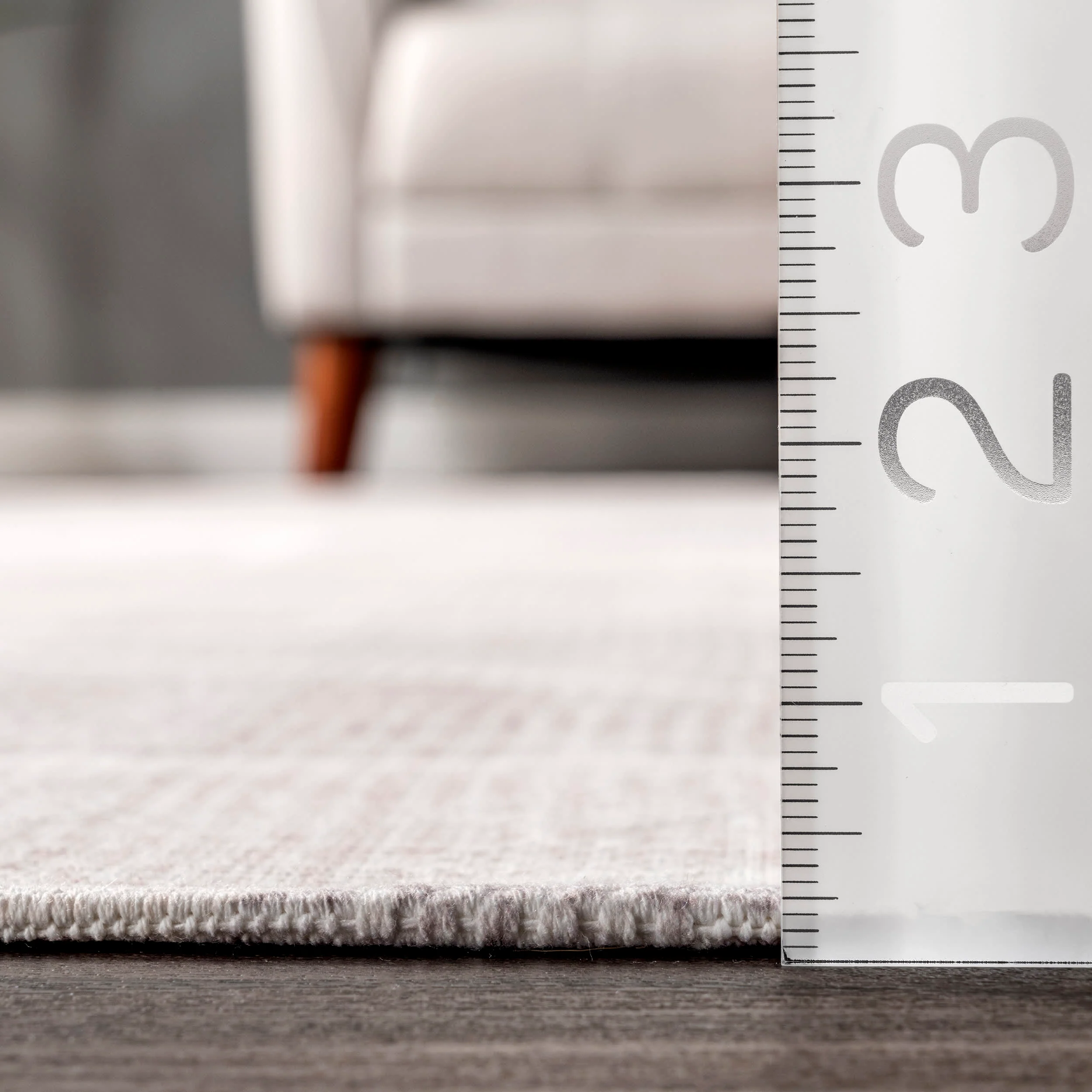 Stassi Washable Shaded Tiles Rug | Light Grey - Image 5